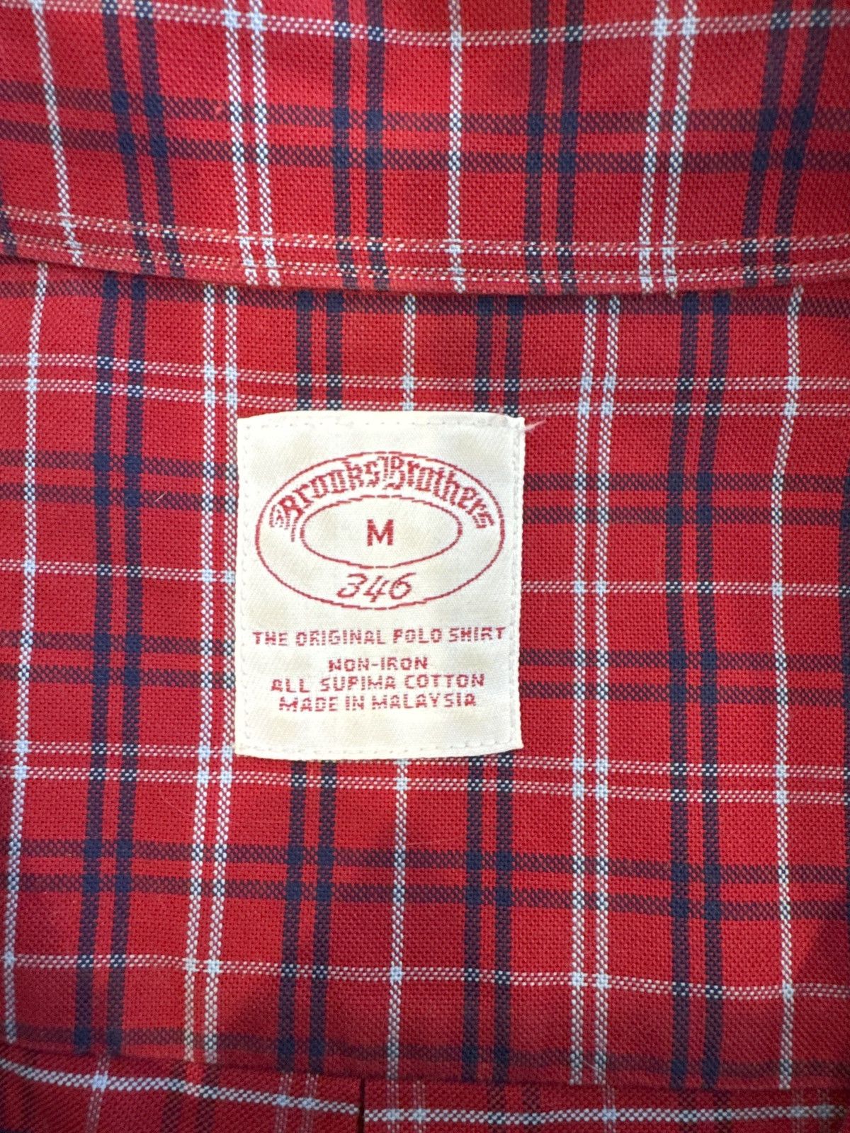 Brooks Brothers Red Plaid Supima Button Down Size US L / EU 52-54 / 3 - 3 Thumbnail