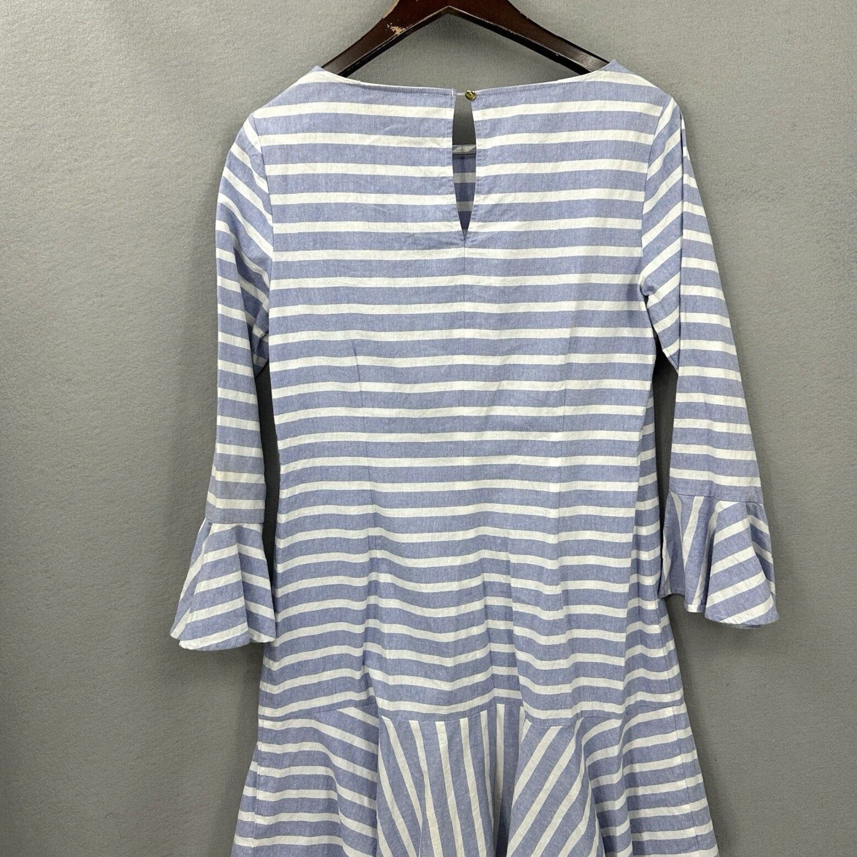 Bell Sail to Sable Dress Womens S Bell Sleeve Stripe Cruise Quiet Luxury Capsule Size S / US 4 / IT 40 - 5 Thumbnail