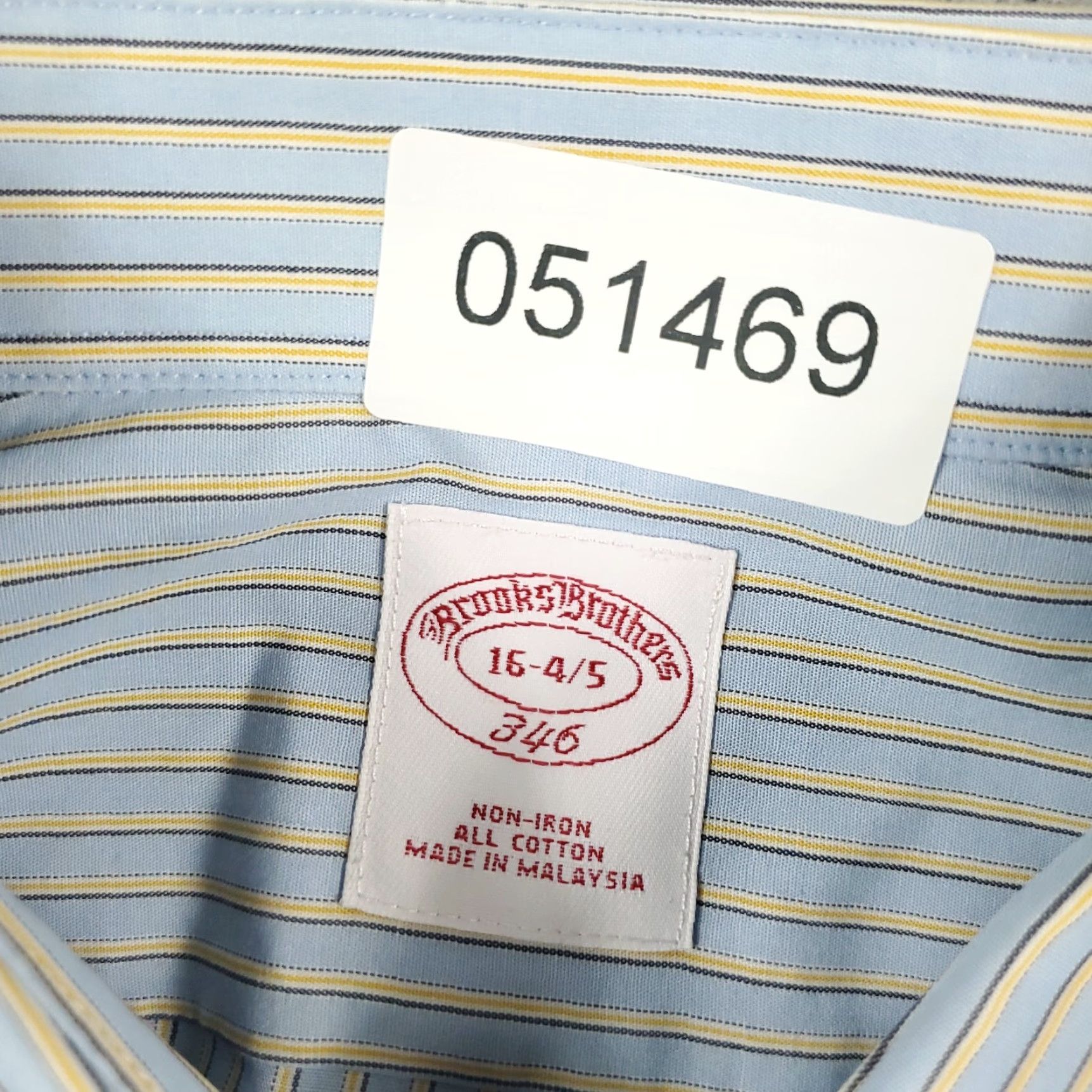 Brooks Brothers Brooks Brothers Dress Shirt Mens 16 Blue Striped Long Sleeve Button-Up Casual Workwear Size 42R - 6 Thumbnail