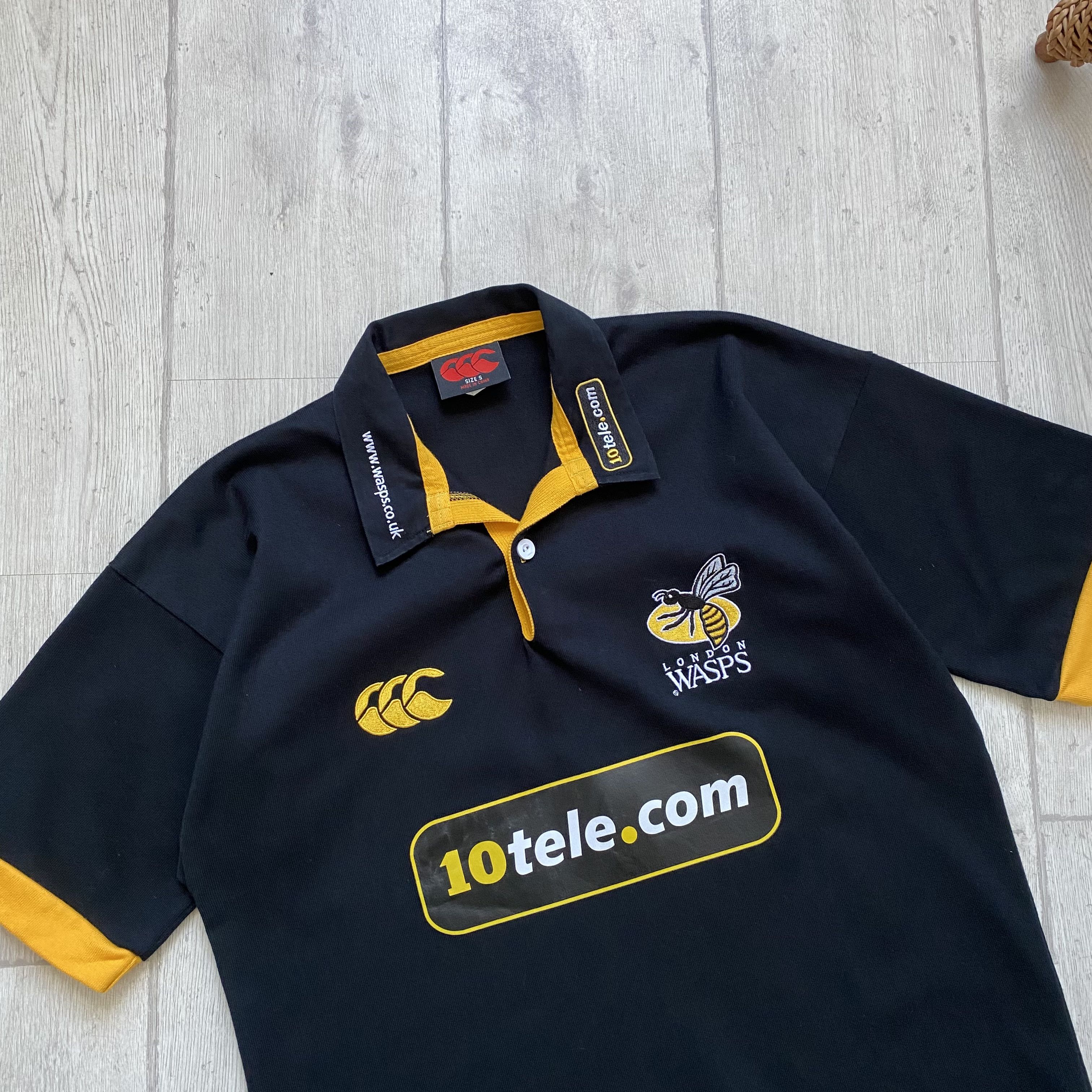 Canterbury of New Zealand 🏈Vintage London Wasps RFC rugby shirt jersey 05/06 Size US S / EU 44-46 / 1 - 2 Thumbnail