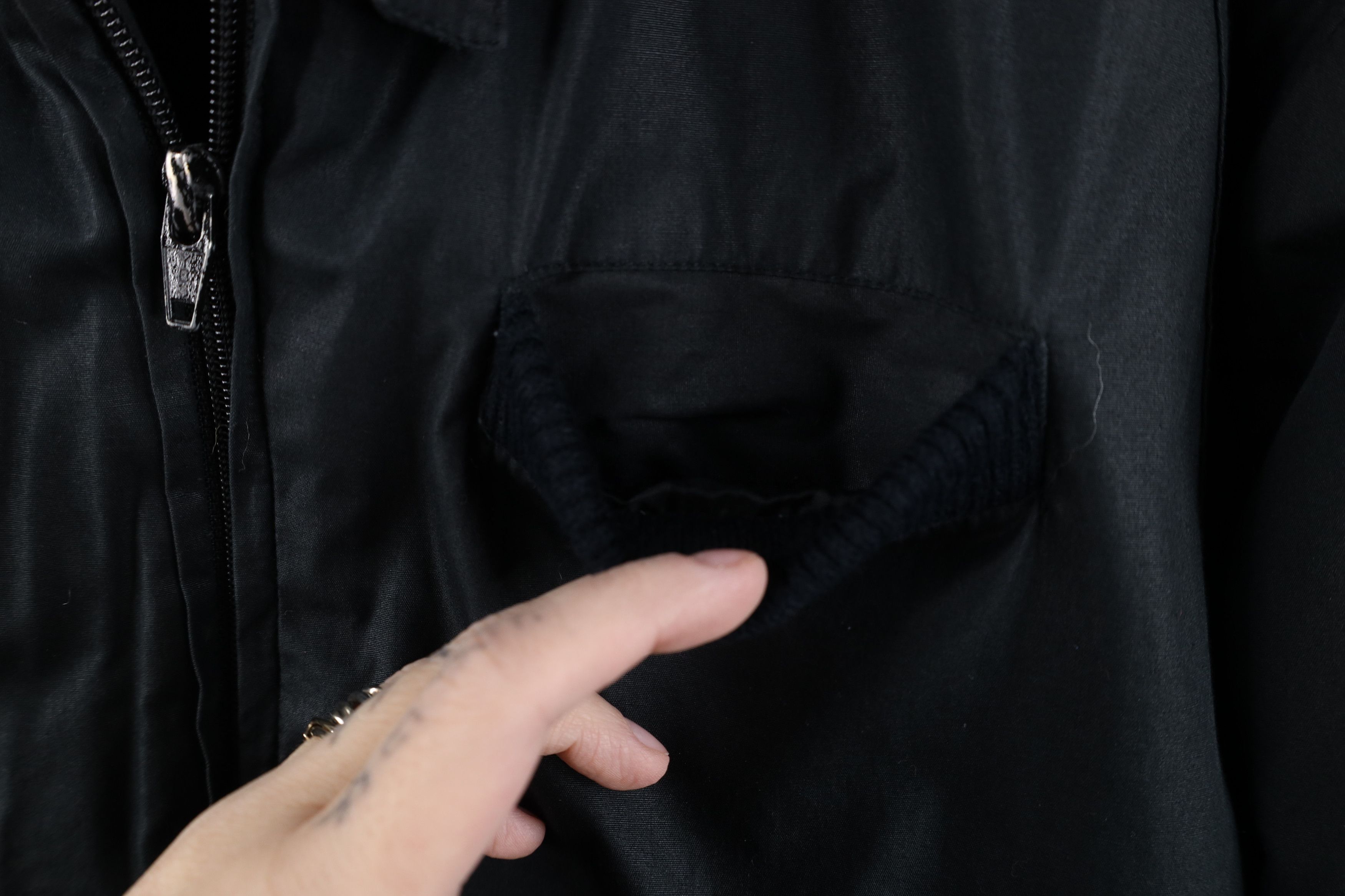Vintage Vintage 90s Streetwear Cafe Racer Bomber Jacket Black Size US M / EU 48-50 / 2 - 5 Thumbnail