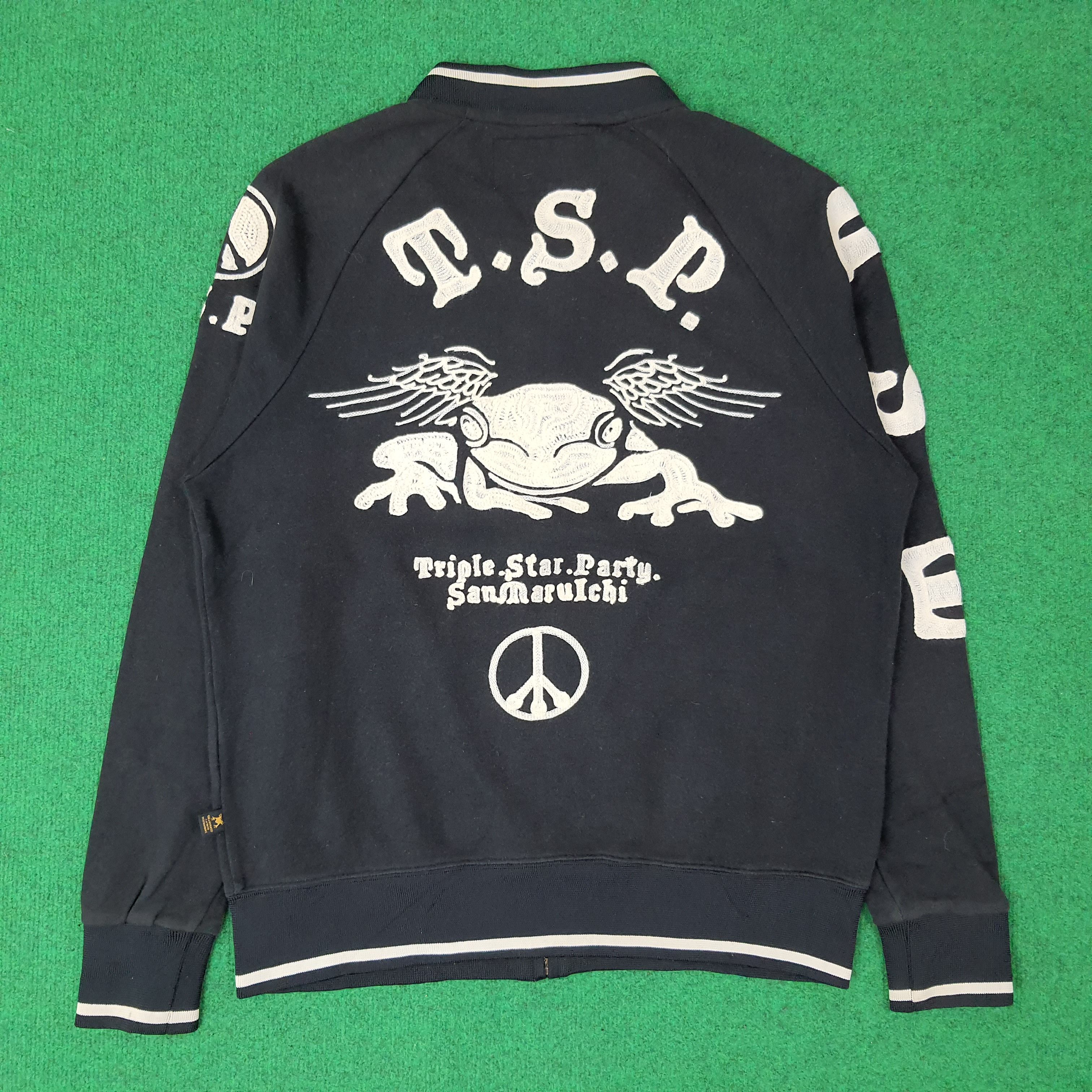 Vintage Triple Star Party Zipper Sweatshirt C264N8