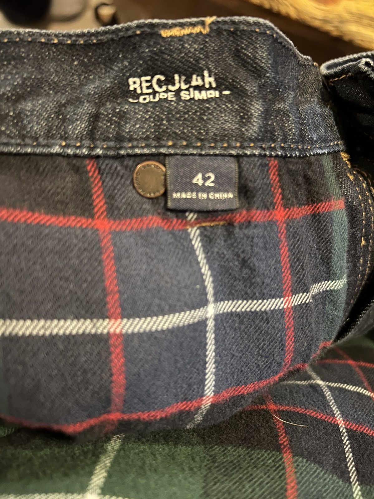 Lands' End Vintage Christmas Flannel lined 42x30 Size US 42 / EU 58 - 8 Thumbnail