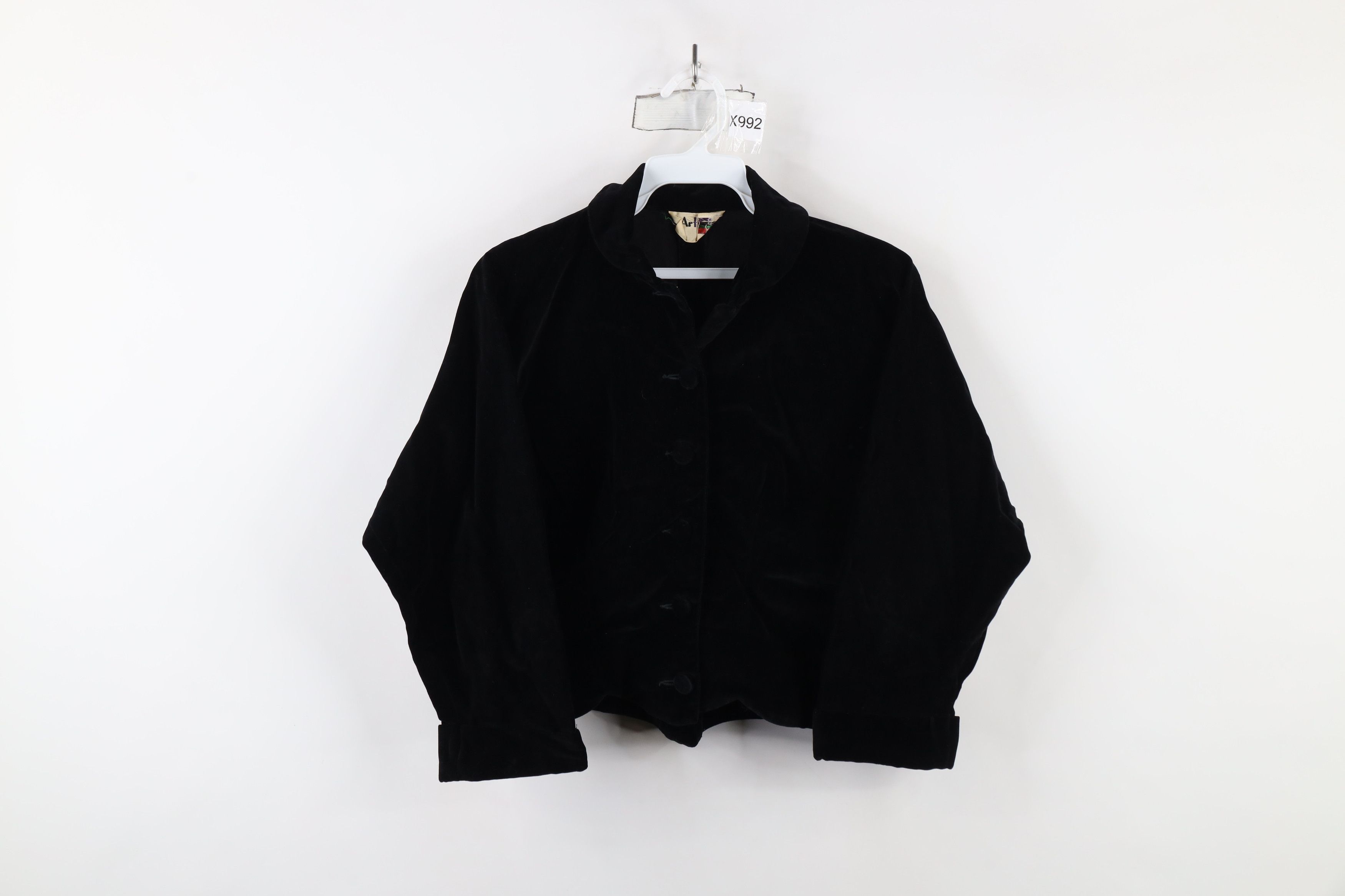 Vintage Vintage 40s 50s Rockabilly Button Jacket Coat Black USA Size M / US 6-8 / IT 42-44 - 1 Thumbnail