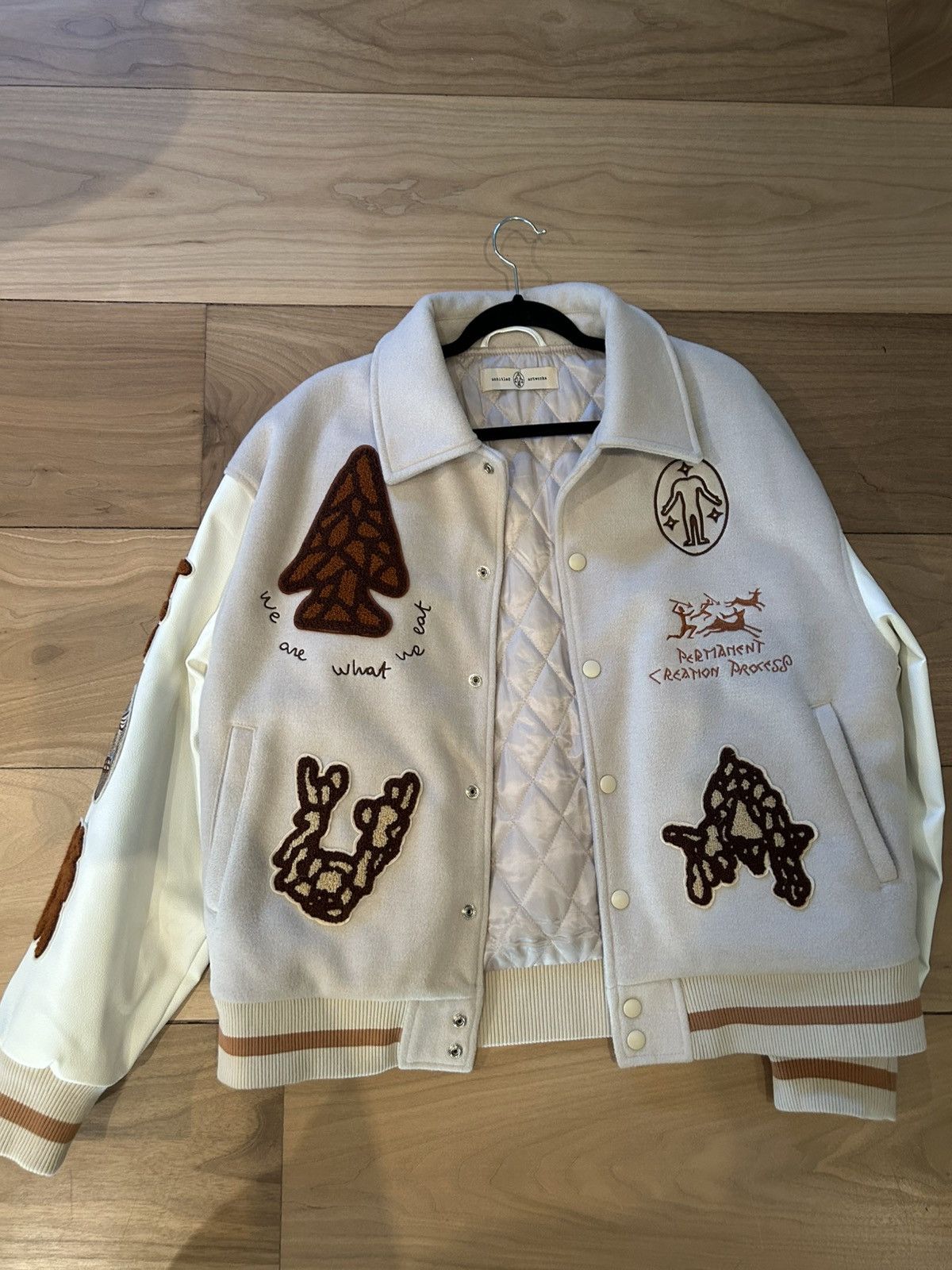 Untitled Artworks Untitled Artworks Brown Varsity Jacket Size US M / EU 48-50 / 2 - 1 Thumbnail