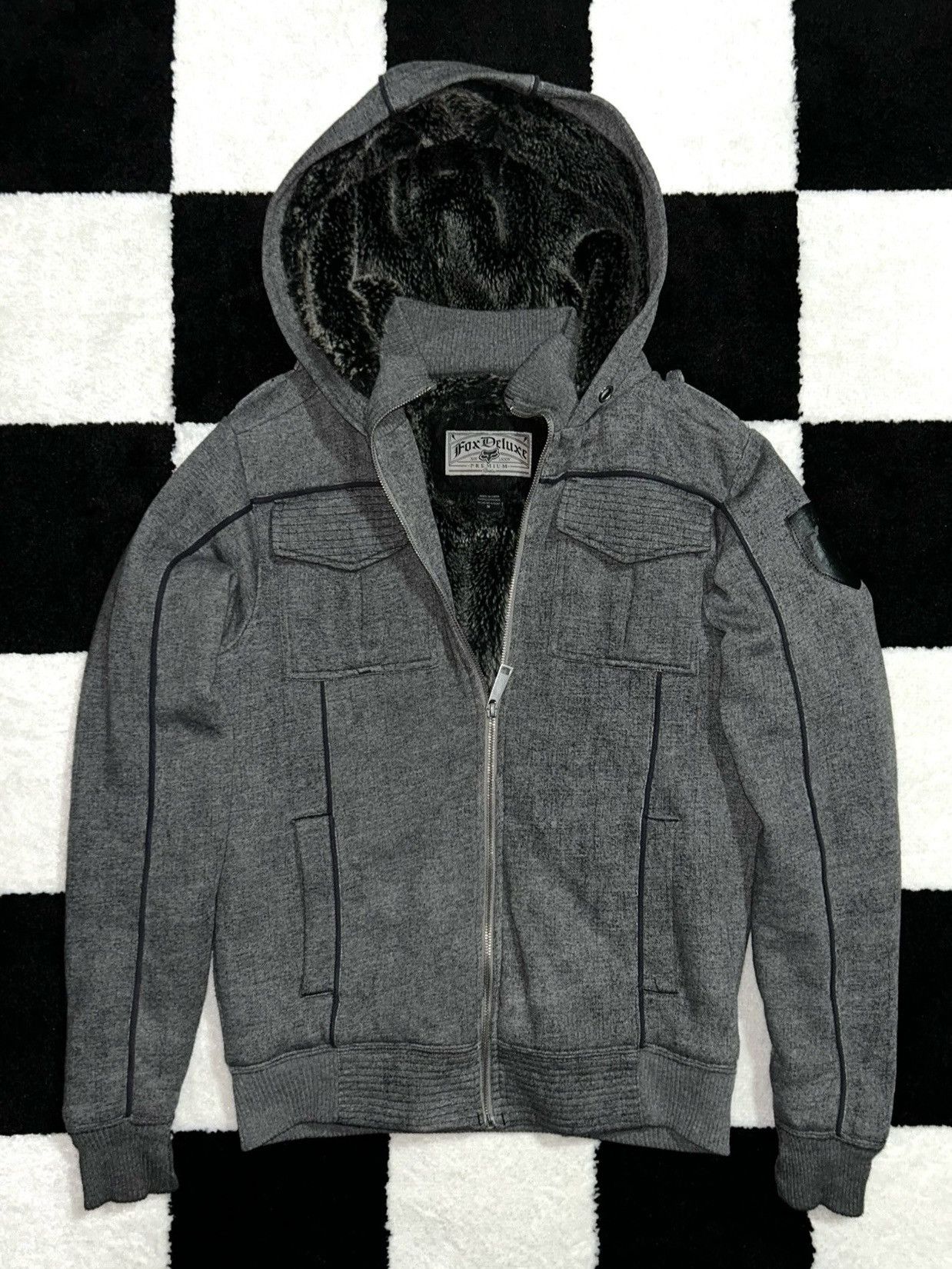 Fox Racing Fox Racing Grey Fur Lined Jacket Size US S / EU 44-46 / 1 - 1 Thumbnail