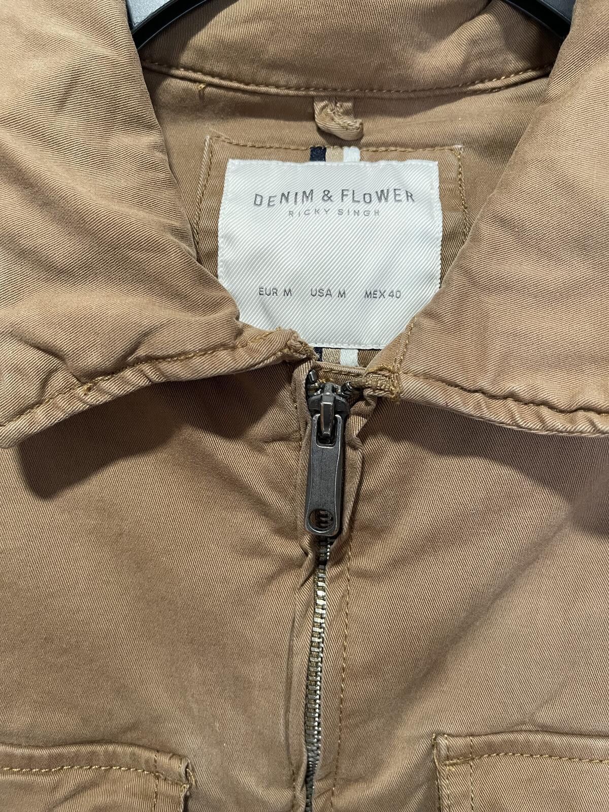 Denim & Flower Denim & Flower Brown Zip-Up Jacket Size M Size US M / EU 48-50 / 2 - 3 Thumbnail