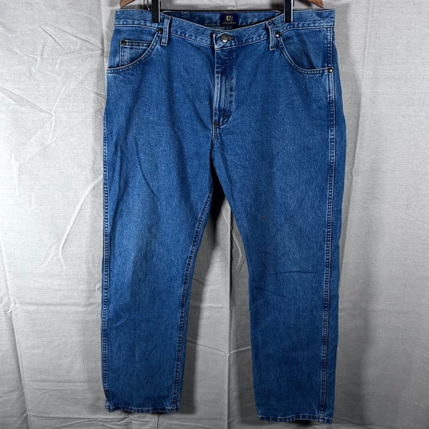 Wrangler Wrangler 47MWZ Premium Performance Cowboy Cut Regular Fit Jeans Blue 38x32 Mens Size US 38 / EU 54 - 2 Thumbnail