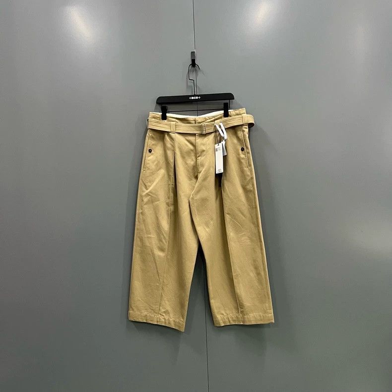 Loewe LOEWE Kaki belt wide leg pants Size 32" / US 10 / IT 46 - 1 Thumbnail