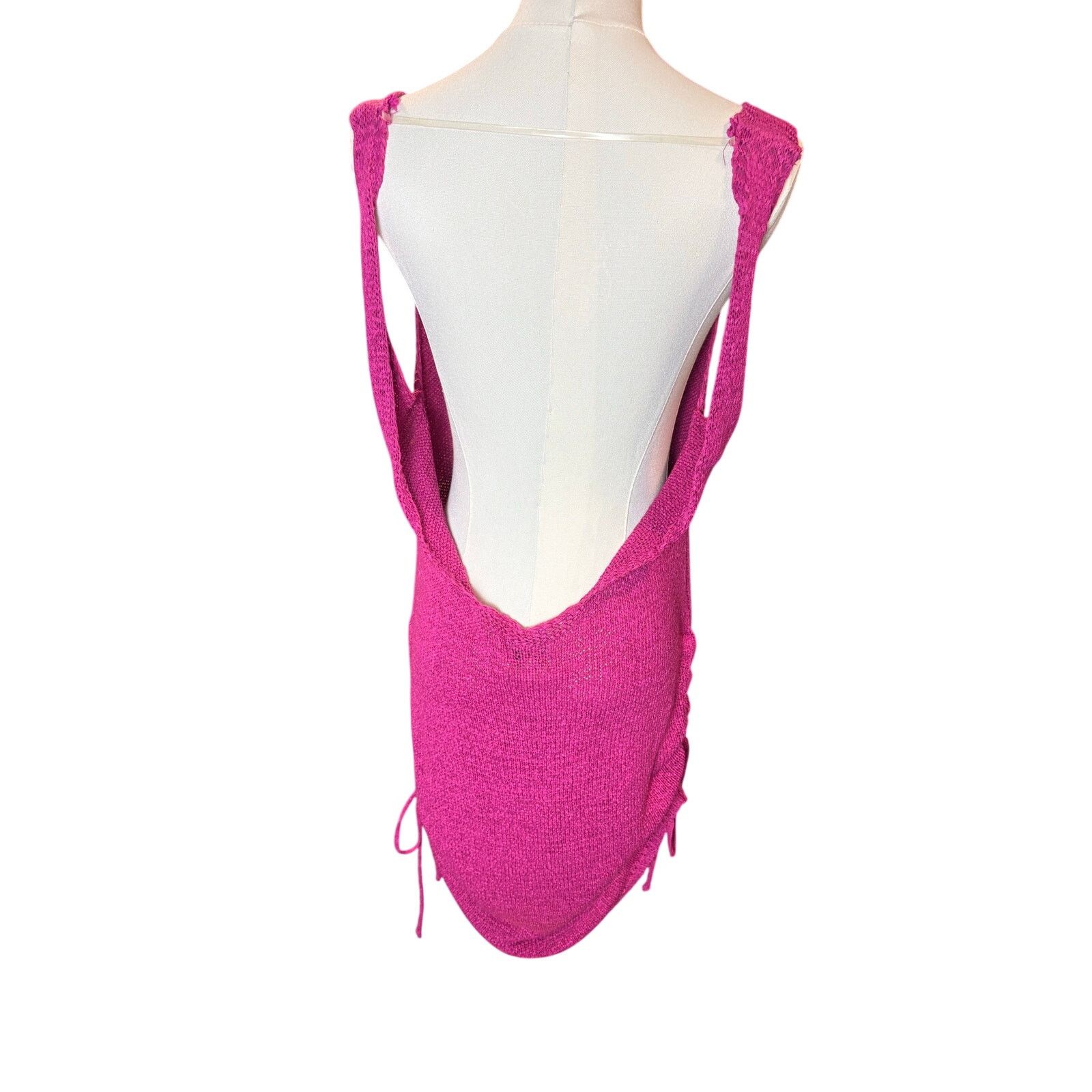 Other SNDYS Hot Pink Knit Mini Dress - Perfect Summer Look! Size S / US 4 / IT 40 - 2 Thumbnail