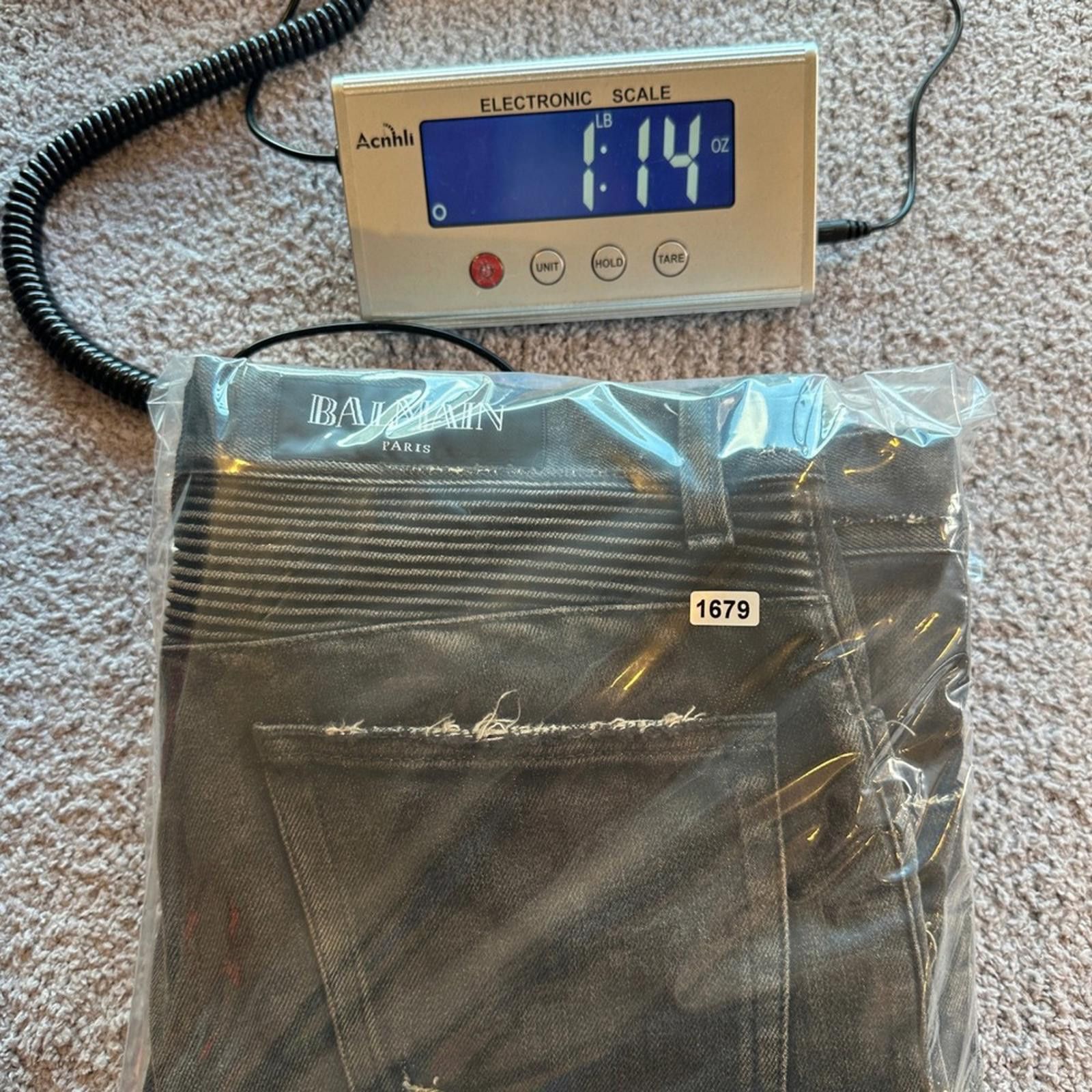 Balmain BALMAIN Paris Men's Black Moto Jeans Distressed Slim 33 Size US 33 - 11 Thumbnail