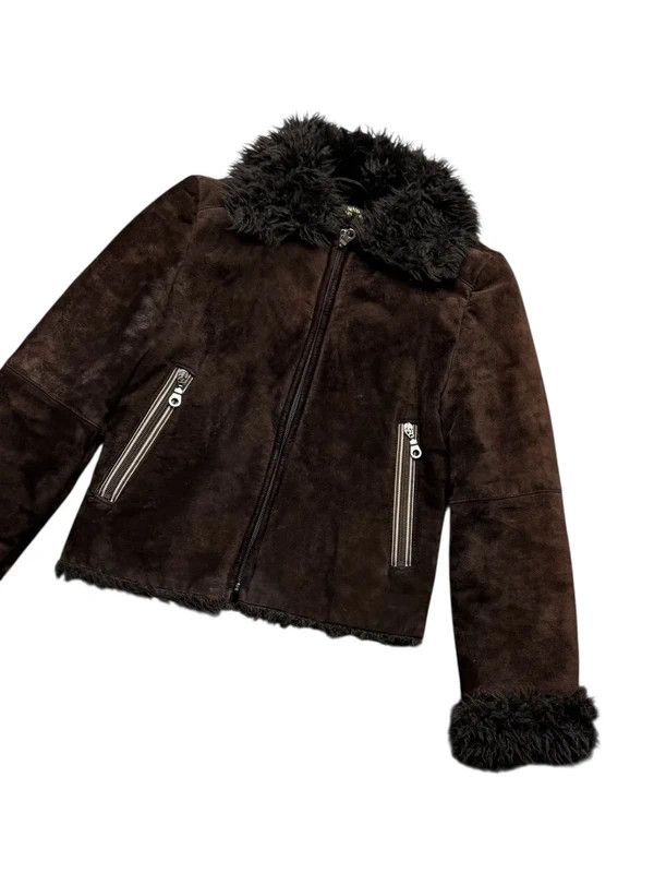 Vintage Y2K Suede Cropped Jacket Size XS / US 0-2 / IT 36-38 - 3 Thumbnail