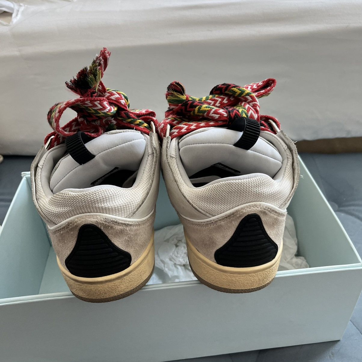 LANVIN LEATHER CURB SNEAKERS