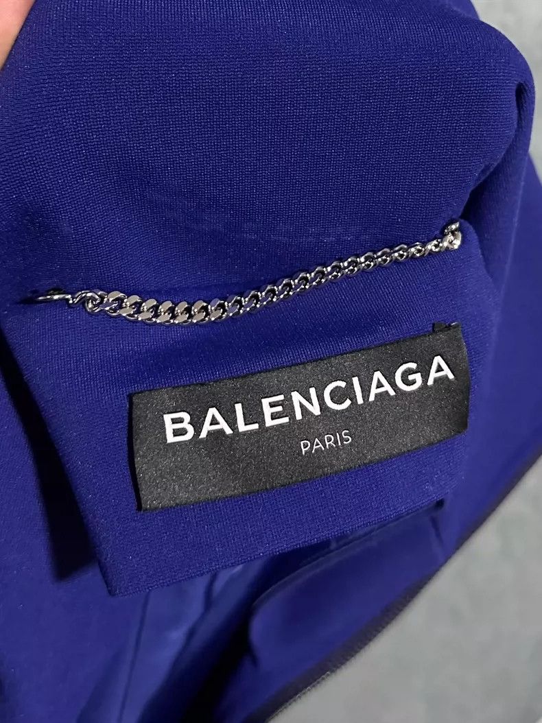 Balenciaga Balenciaga Blue Small Logo Jacket Size US S / EU 44-46 / 1 - 4 Thumbnail