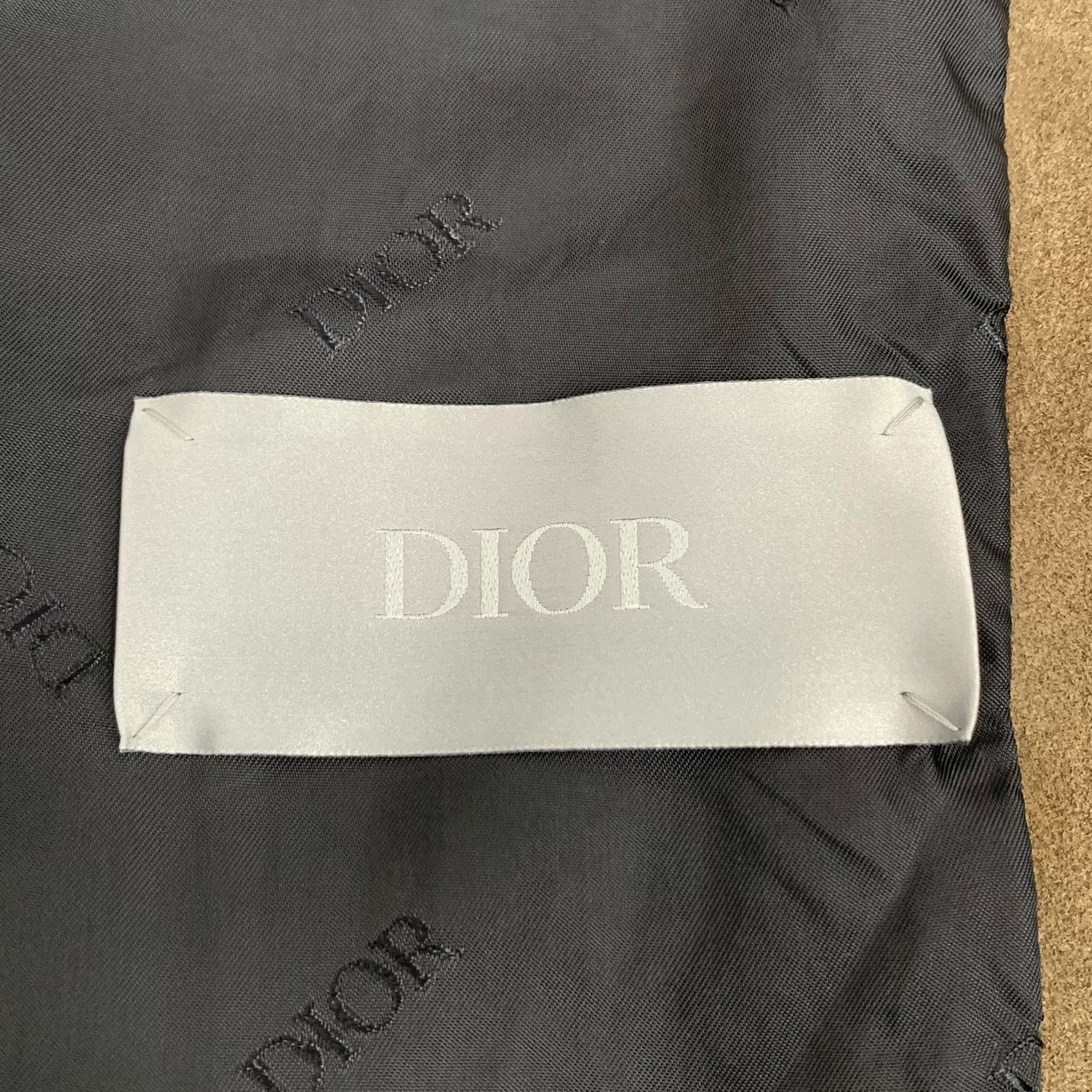 Dior dior khaki leather collar jacket Size US L / EU 52-54 / 3 - 5 Thumbnail
