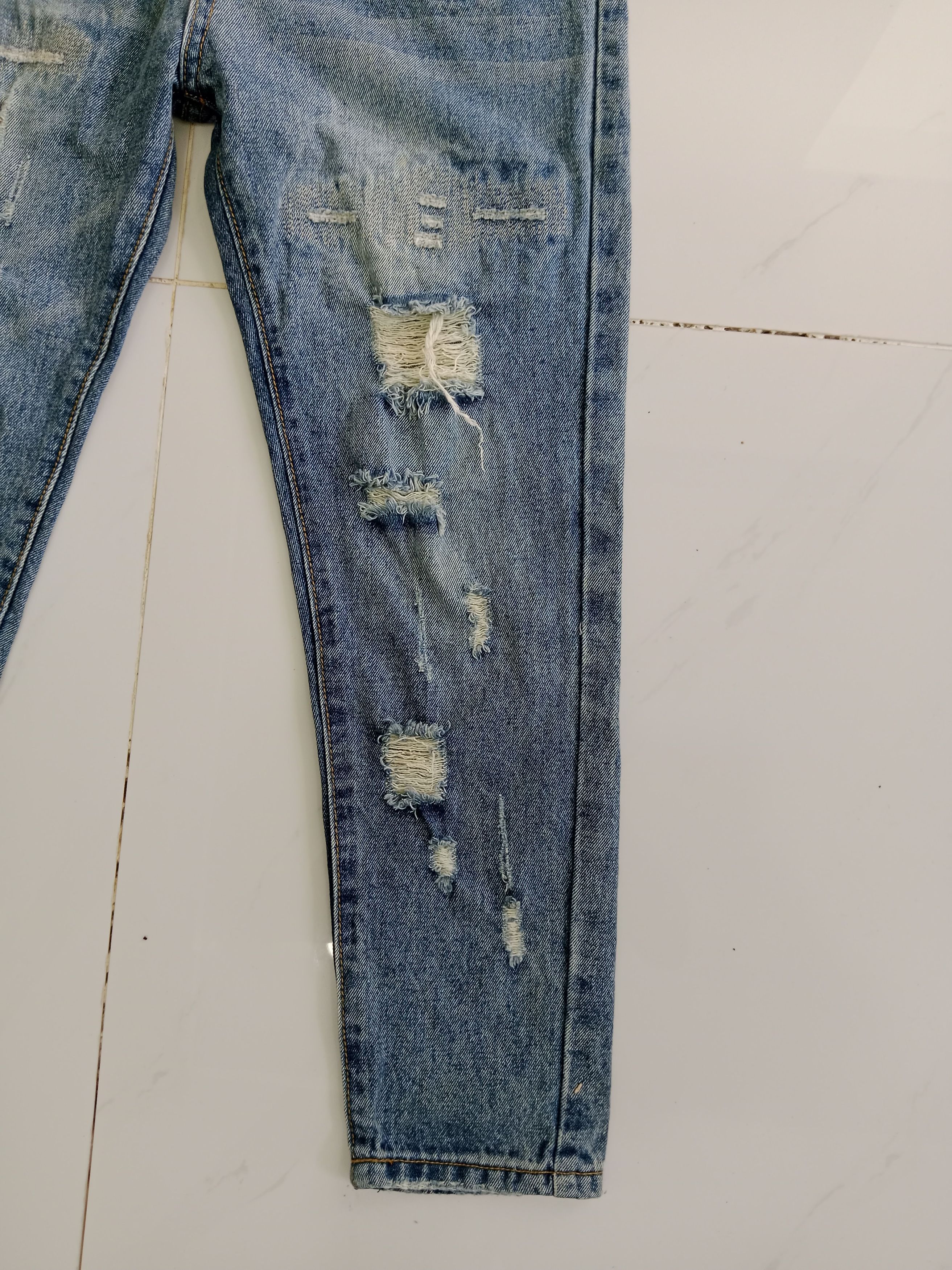 Japanese Brand SPINNS Distressed Jeans For Women Nice Style Size 29" - 5 Thumbnail