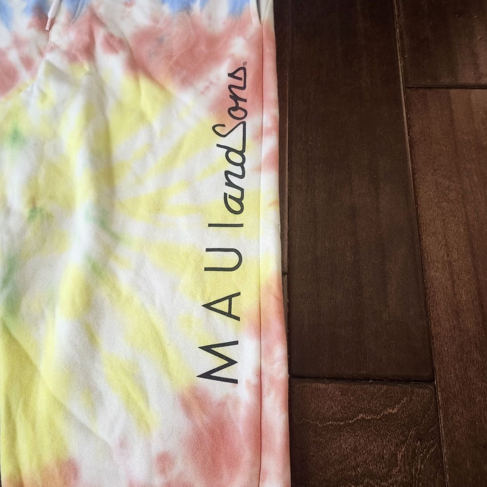 Rainbow Maui and Sons Tie Dye Jogger Sweatpants Mens Medium Rainbow Lounge Pants Regular Fit with Pockets Size US 31 - 6 Thumbnail