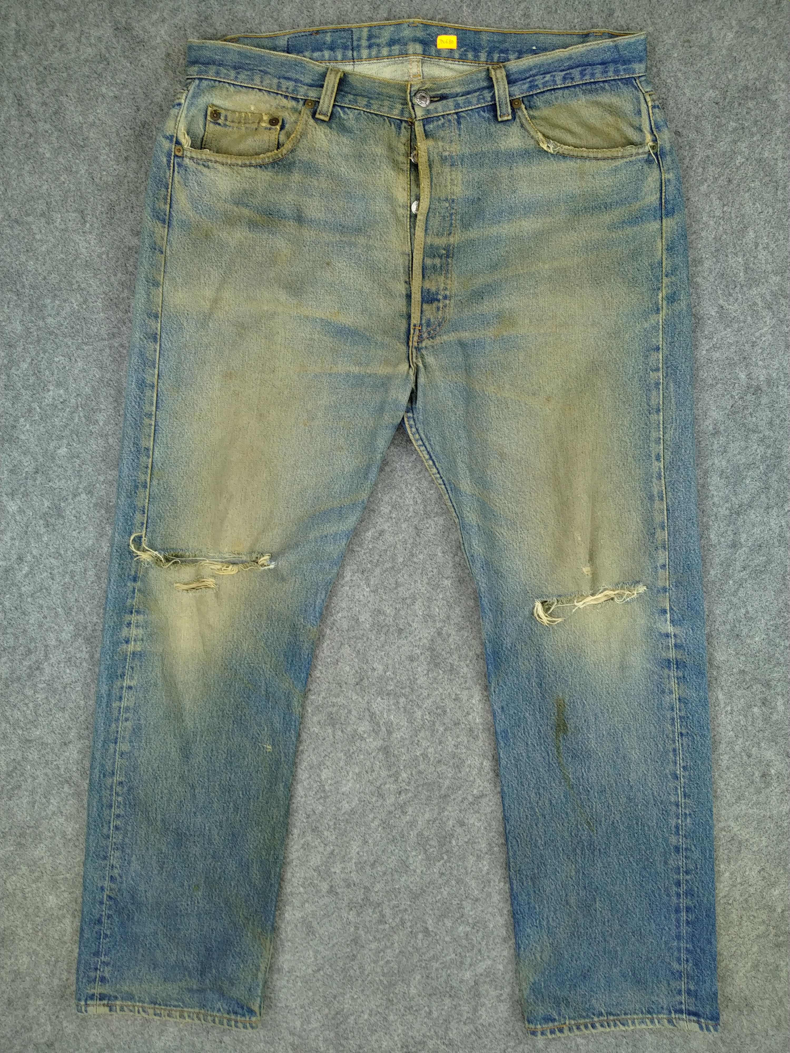 Levi's 80s Rusty Blue Vintage Levi's 501 Denim 36x29.5 -JN680 Size US 36 / EU 52 - 1 Thumbnail
