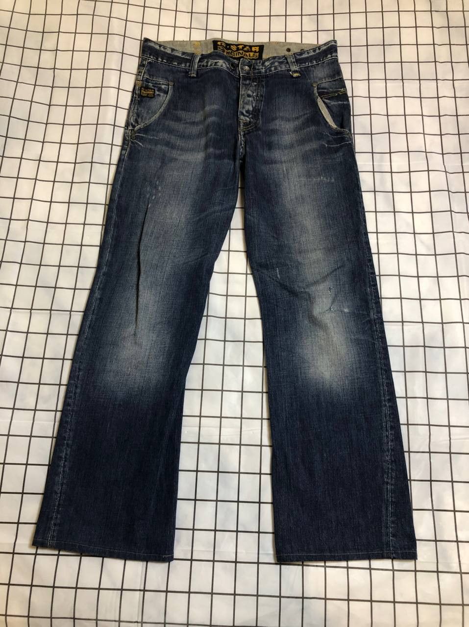 G-Star G-Star Originals Raw Blue Denim Bootcut Dark Wash Mid Rise Size US 34 / EU 50 - 1 Thumbnail