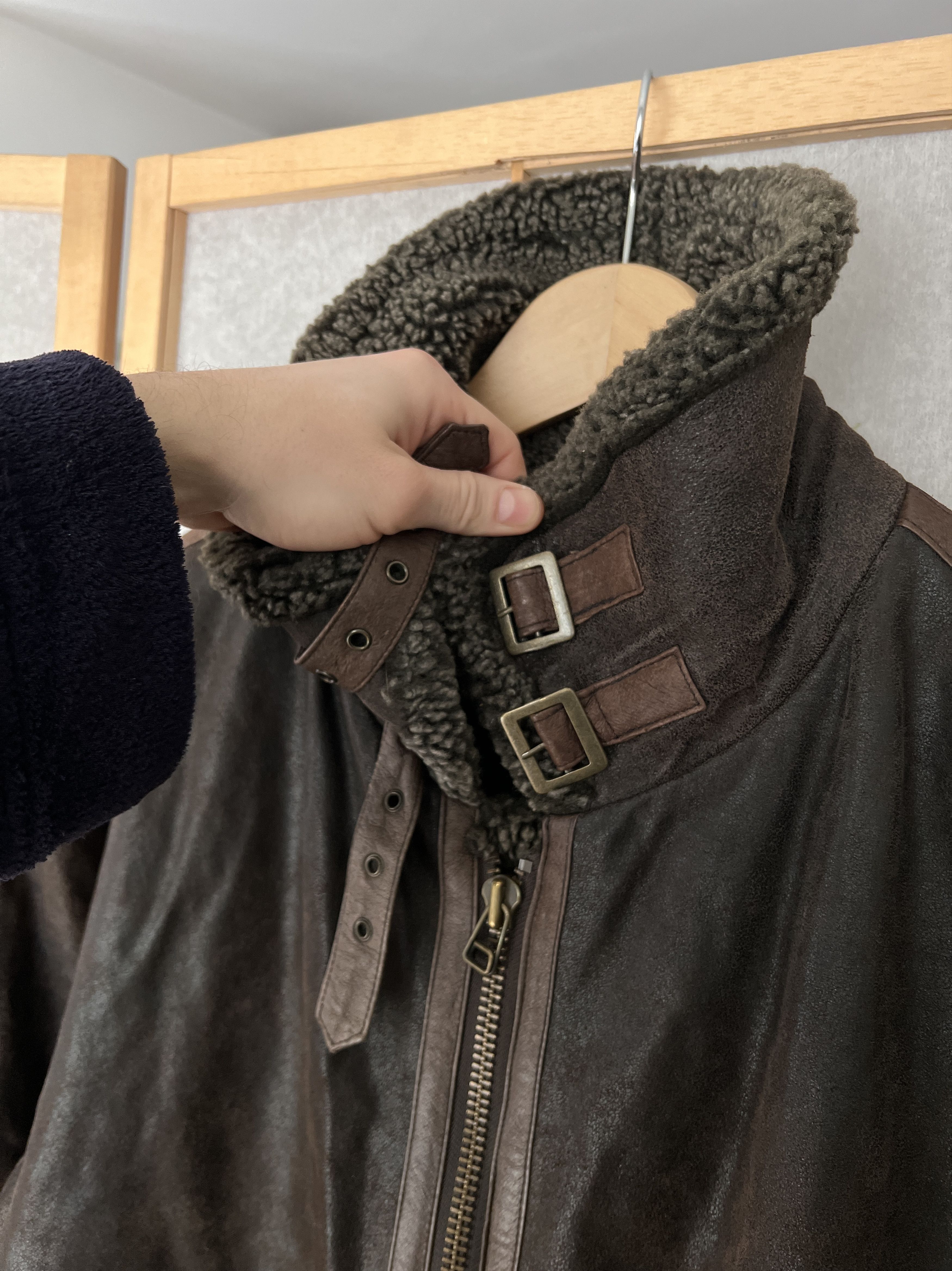 Genuine Leather 14th Addiction Yohji Yamamoto style leather aviator jacket Size US XL / EU 56 / 4 - 20 Thumbnail