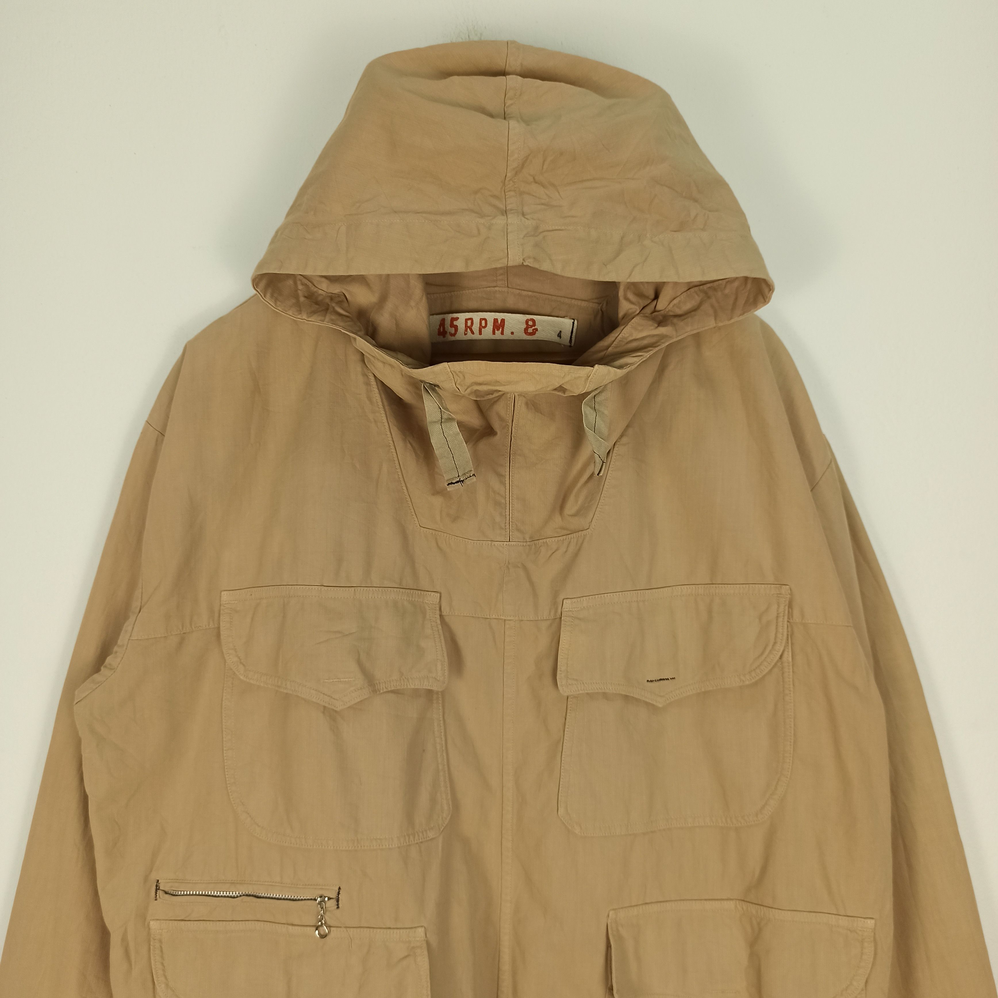 45rpm Rare XL 45rpm Anorak Parka Military Beige Smock Size US XL / EU 56 / 4 - 2 Thumbnail