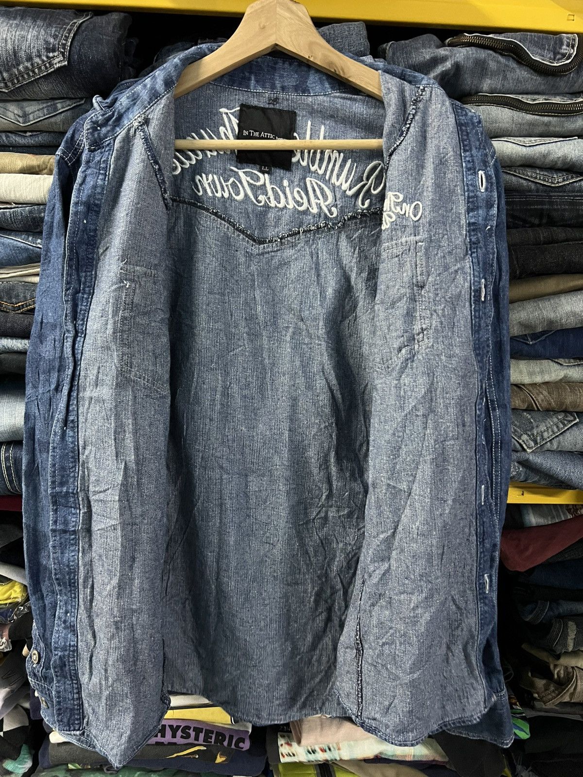 In The Attic 💥Rare In The Attic Homme Skull Punk Denim Jacket Very Rare Size US S / EU 44-46 / 1 - 9 Thumbnail