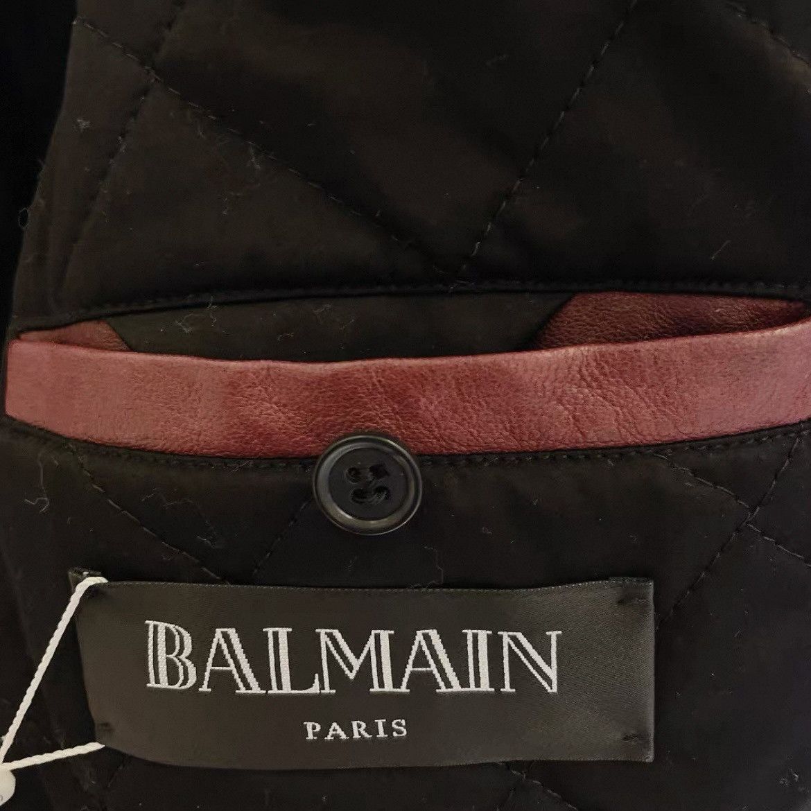 Balmain Balmain AW13 Decarnin Oxblood Biker Leather Jacket – Size 52 Size US L / EU 52-54 / 3 - 7 Thumbnail