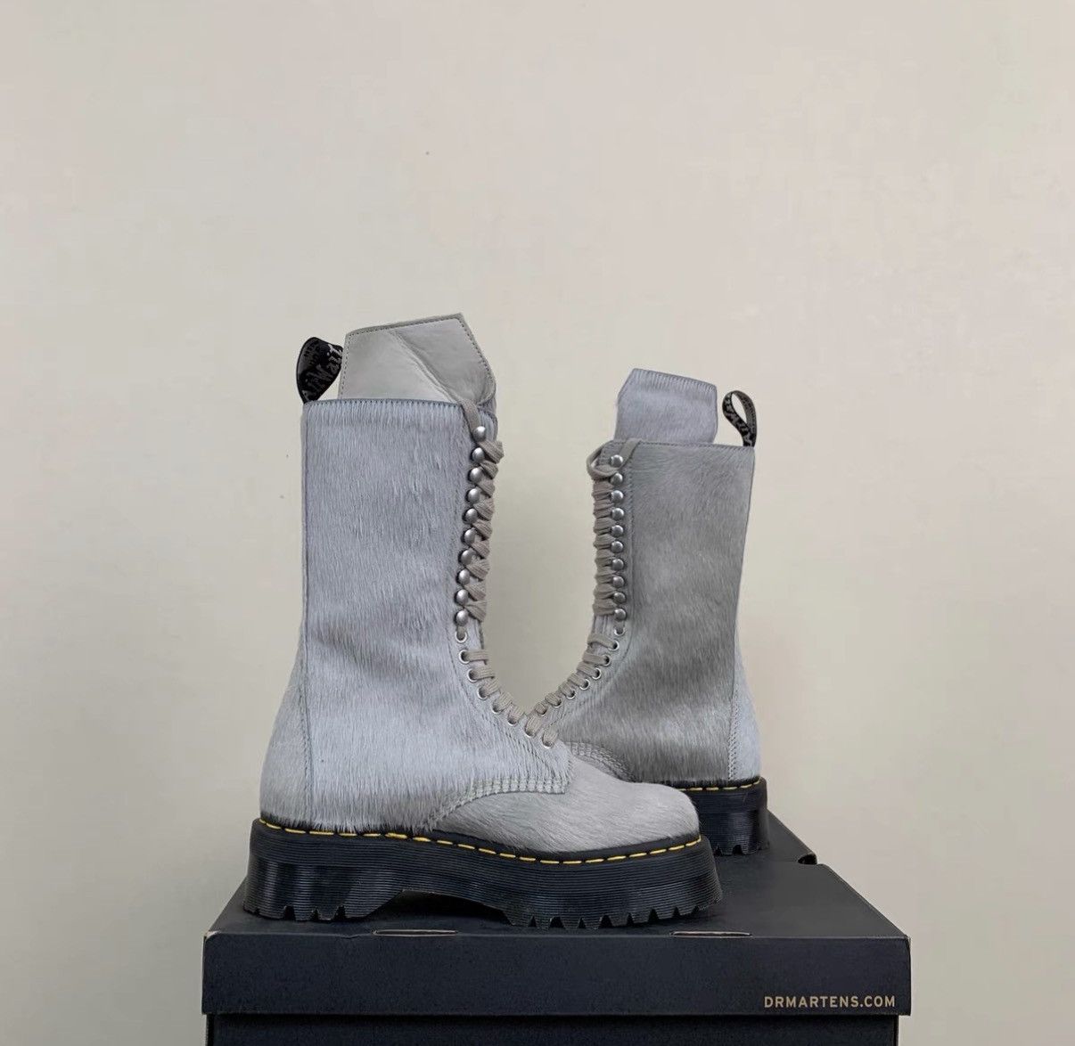 Rick Owens Rick Owens Dr. Martens Collaboration Pony Hair Harness Boots Size US 8.5 / EU 41-42 - 4 Thumbnail