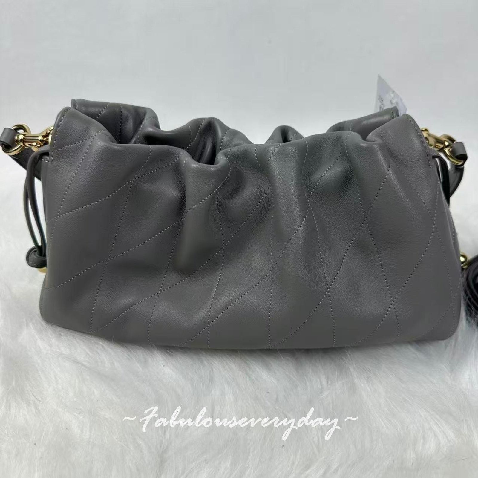 Coach Coach Faye Shoulder Bag Quilting Nappa Leather/Slate CCZ54 Size ONE SIZE - 4 Thumbnail