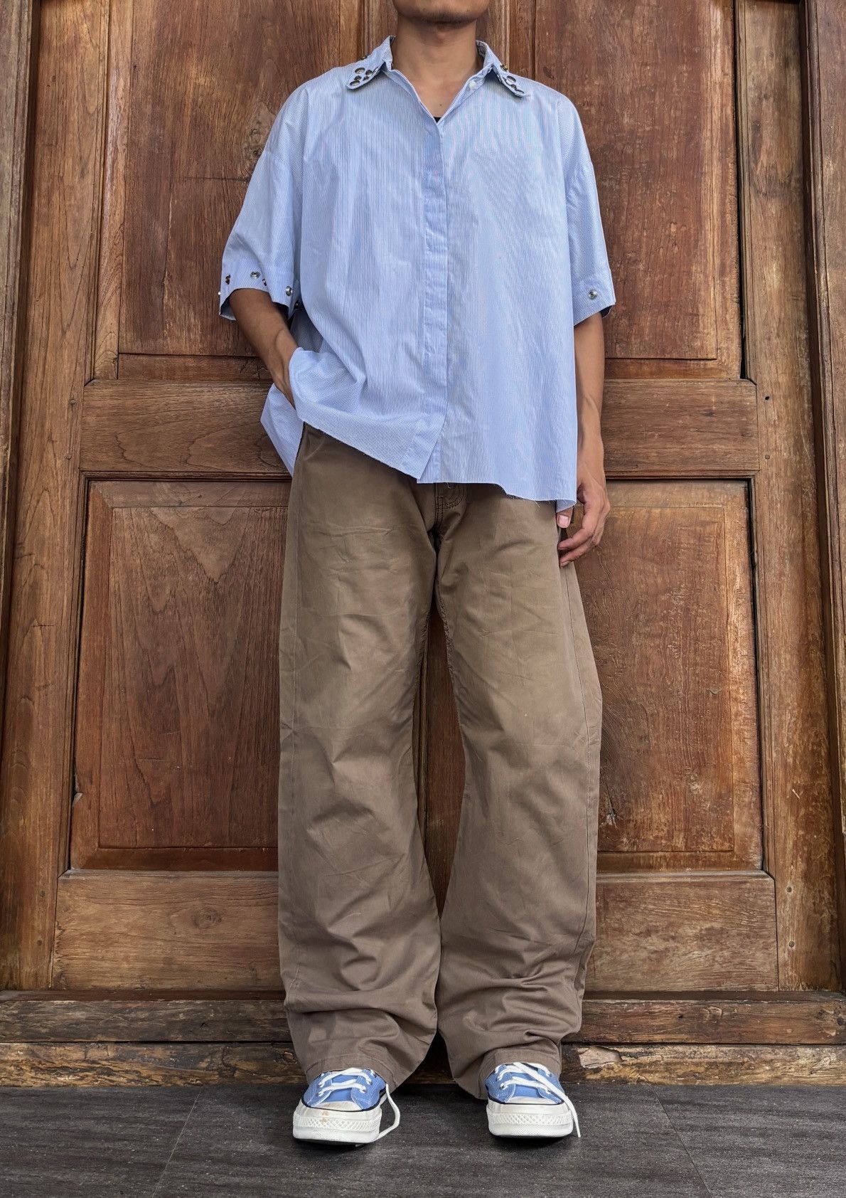 Junya Watanabe FREE TAX! Faded Loose Cotton Work Pants Size US 34 / EU 50 - 1 Thumbnail