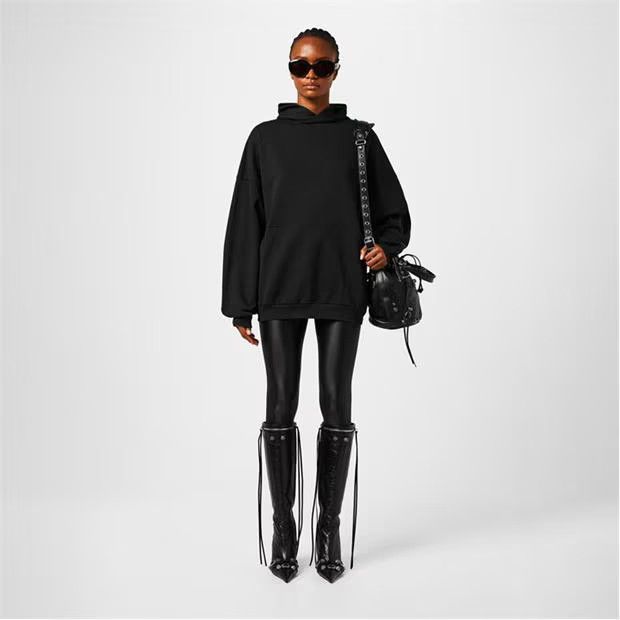 Balenciaga o1g2r1mq0924 Oversized Hoodies in Black Size S / US 4 / IT 40 - 7 Thumbnail