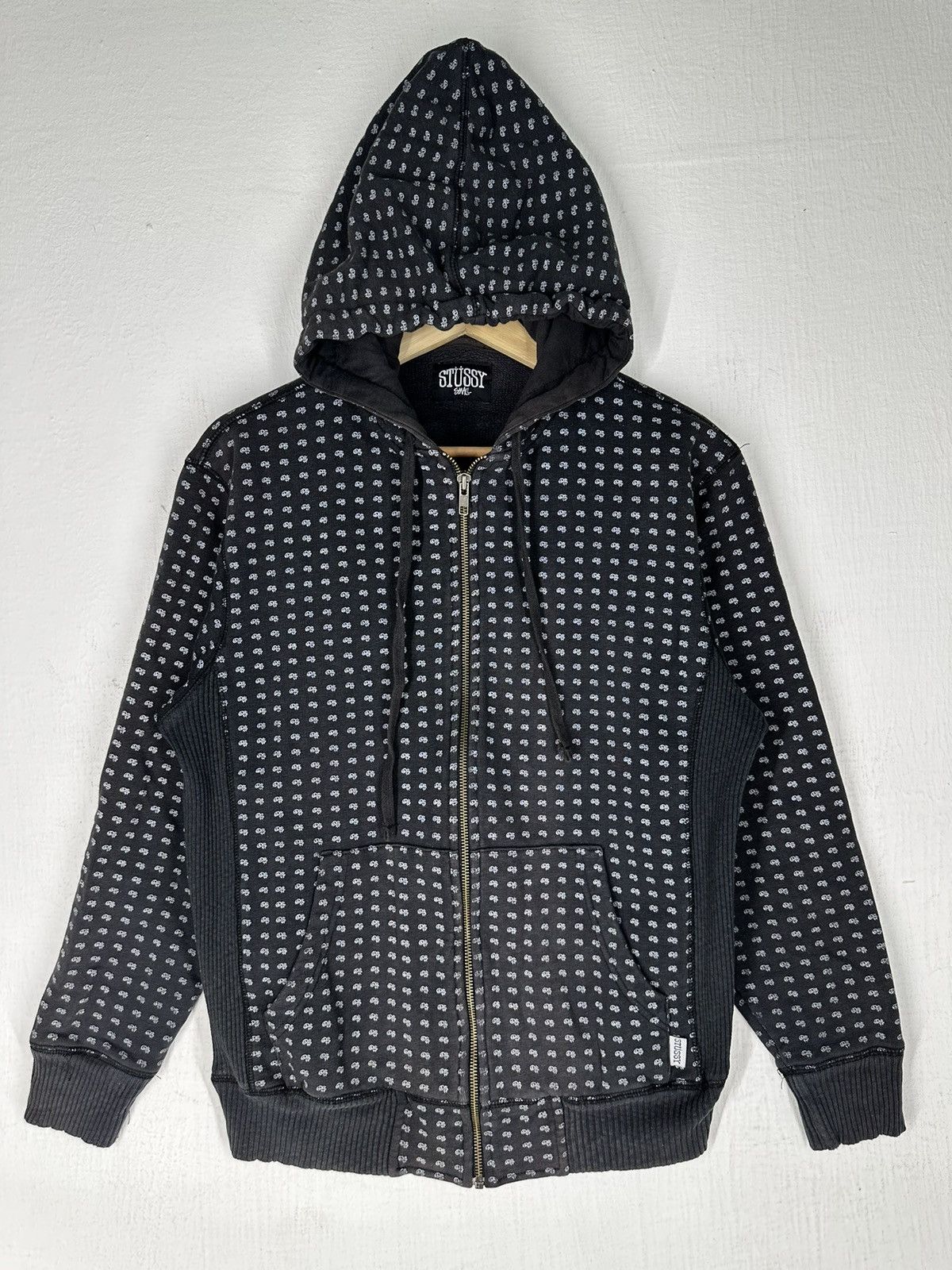 Stussy × Vintage Vintage Stussy Overprint Money SS Hoodie Size US S / EU 44-46 / 1 - 3 Thumbnail