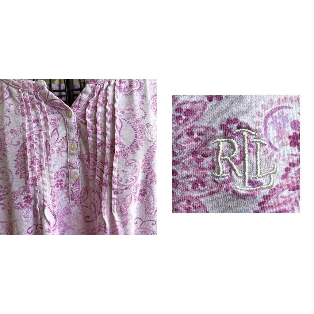 Designer × Lauren Ralph Lauren Lauren Ralph Lauren Nightgown Large Retro Sleep Shirt Size L / US 10 / IT 46 - 4 Thumbnail