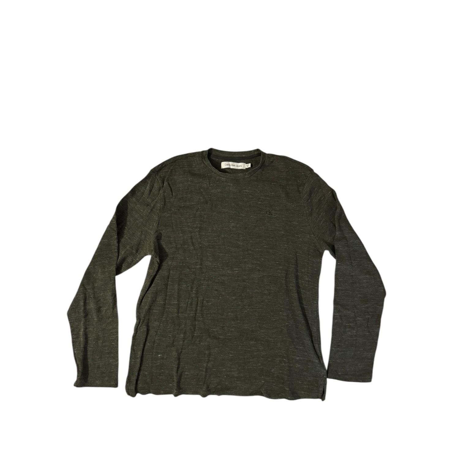 Calvin Klein Calvin Klein Jeans Olive Green Waffle Fabric Henley Size XL Size US XL / EU 56 / 4 - 1 Thumbnail