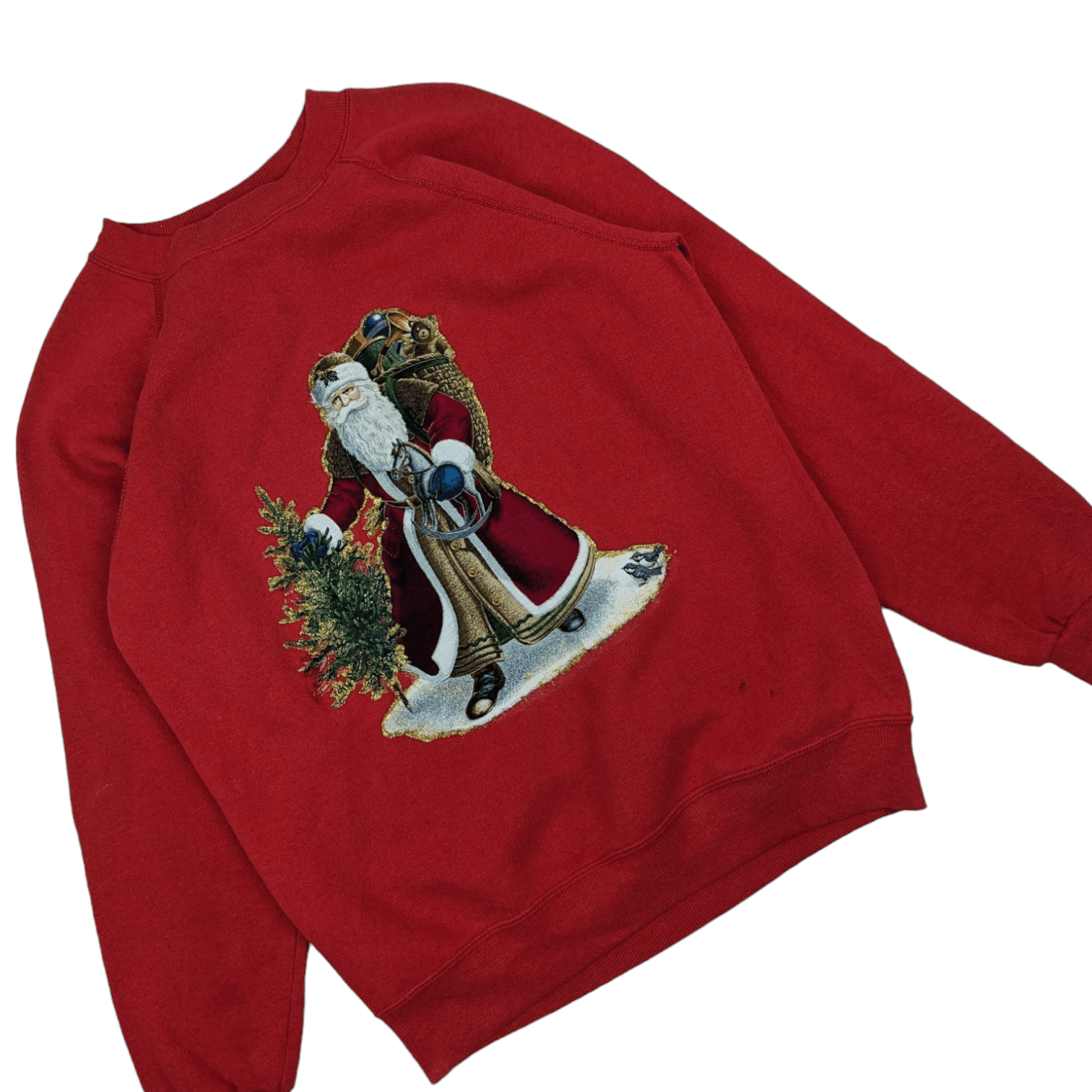 Hanes Vintage 90's HANES Custom Santa Christmas Jumper Sweatshirt Size US S / EU 44-46 / 1 - 3 Thumbnail