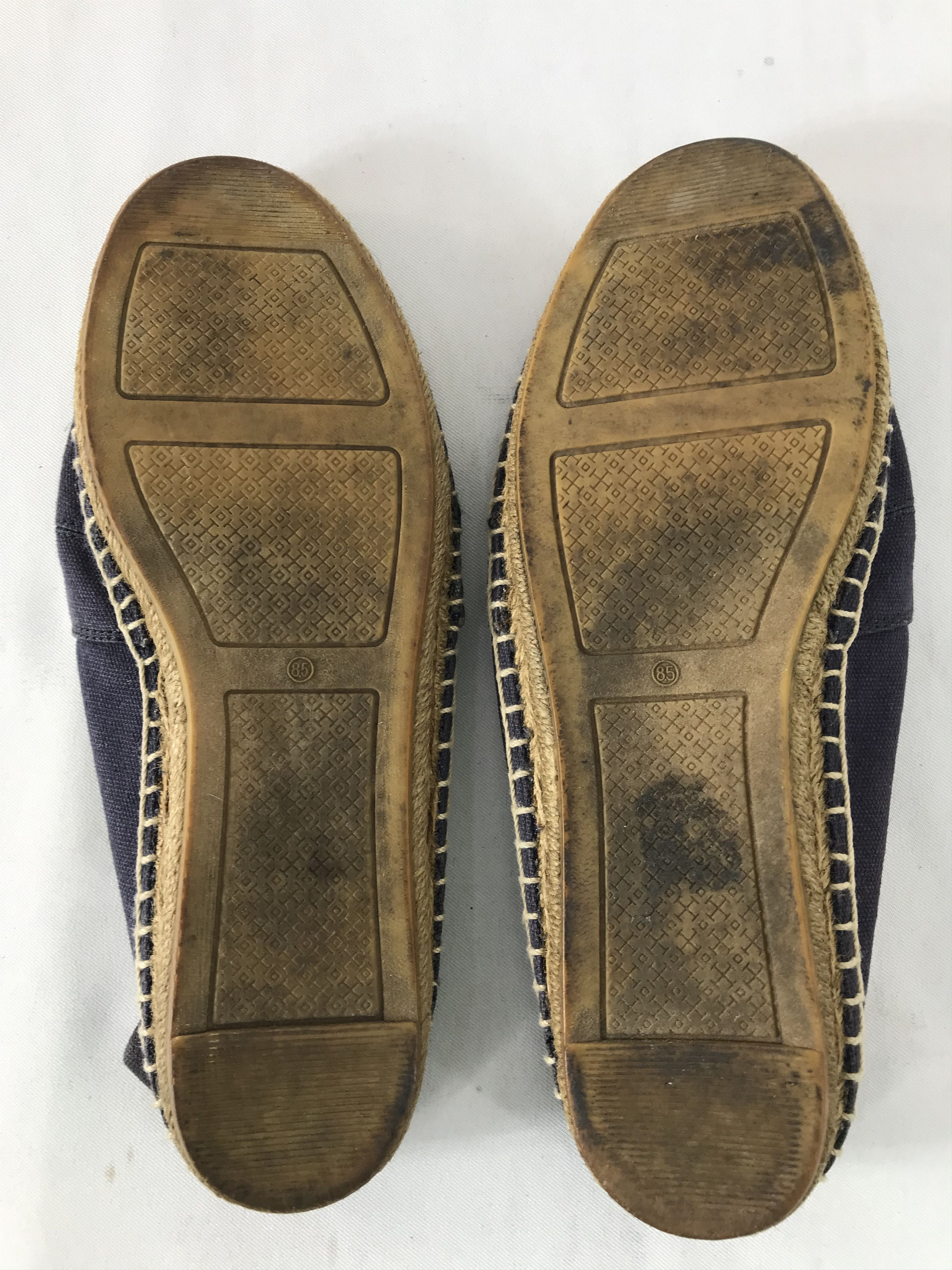 Tory Burch Tory Burch Canvas Patent Leather Logo Espadrille Flat Shoe Size US 9 / IT 39 - 8 Thumbnail