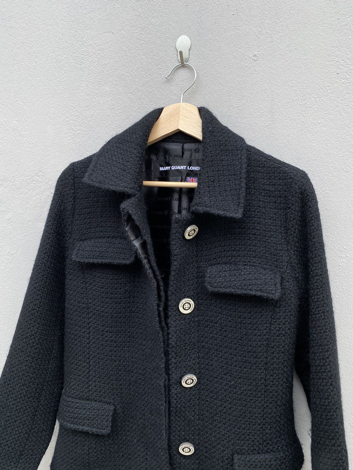 Japanese Brand MARY QUANT LONDON Asymmetrical Pockets Tweed Coat Japan Made Size M / US 6-8 / IT 42-44 - 7 Thumbnail