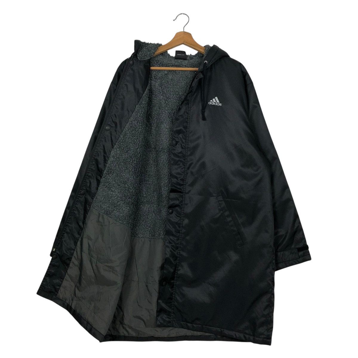 Adidas 🔥VINTAGE LONG JACKET ADIDAS BIG LOGO BLANKET Size US L / EU 52-54 / 3 - 14 Thumbnail