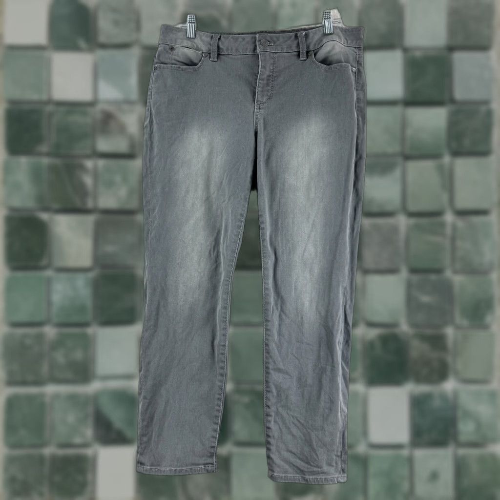 Talbots Talbots Jeans Womens Petite Gray Denim Signature Ankle Mid-Rise 12 City 90s Womens Size 34" / US 12 / IT 48 - 1 Thumbnail
