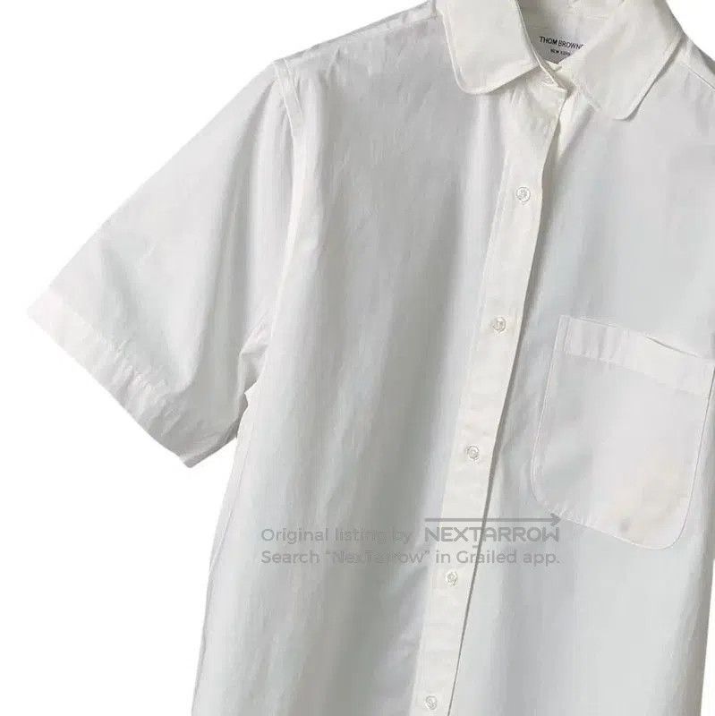 Thom Browne Thom Browne White Short Sleeve Shirt . Size L / US 10 / IT 46 - 4 Thumbnail