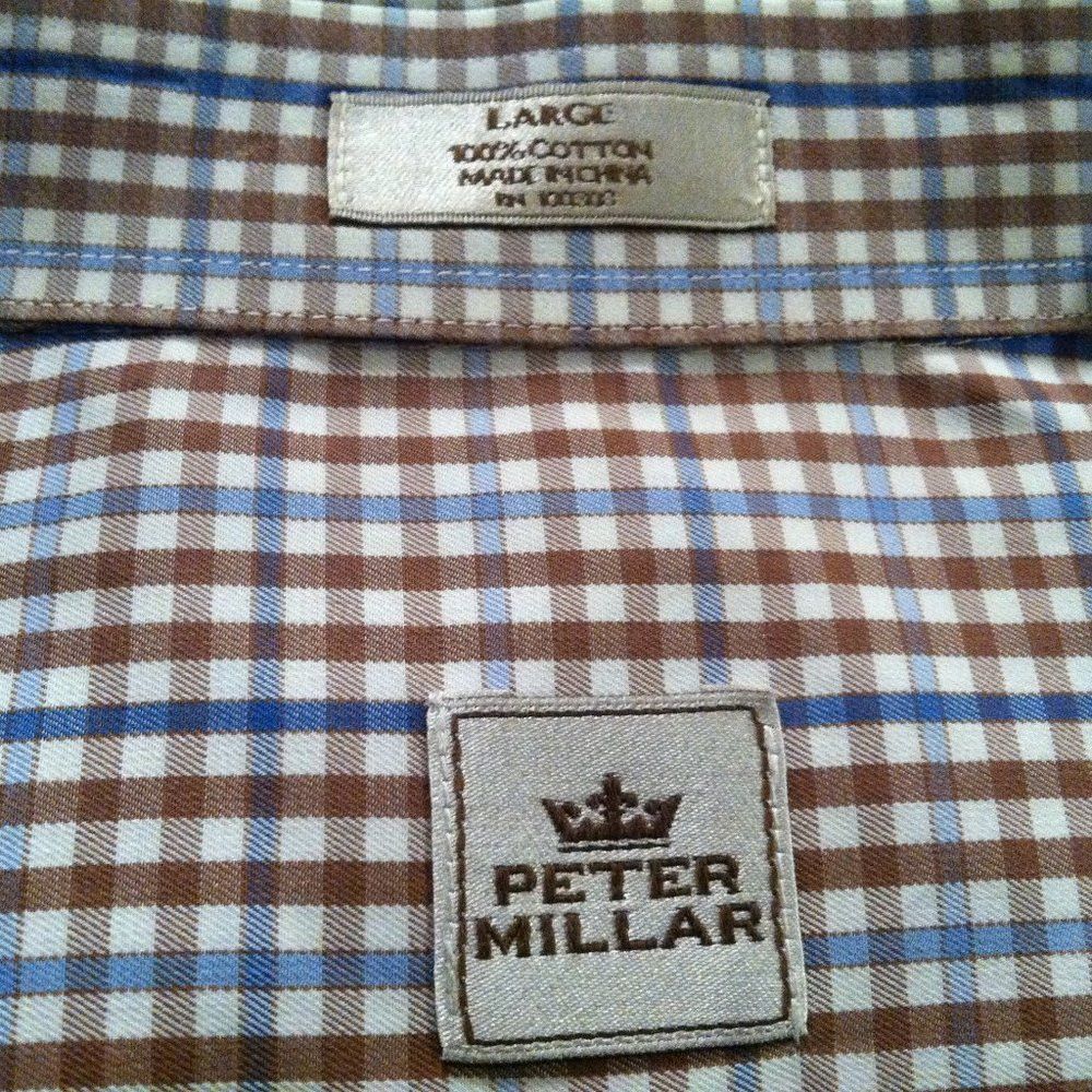 Peter Millar PETER MILLAR MENS MULTICOLOR COTTON CASUAL SHIRT SIZE: L Size US L / EU 52-54 / 3 - 6 Thumbnail