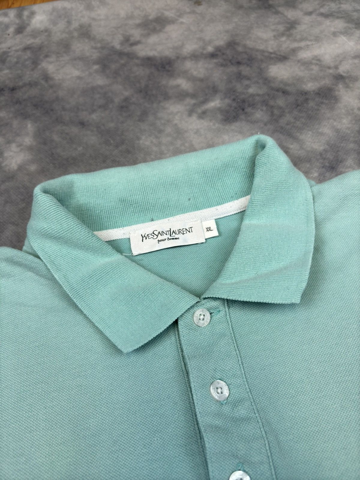 Vintage × Yves Saint Laurent Yves Saint Laurent Pour Homme Polo Vintage Logo YSL Size US XXL / EU 58 / 5 - 3 Thumbnail