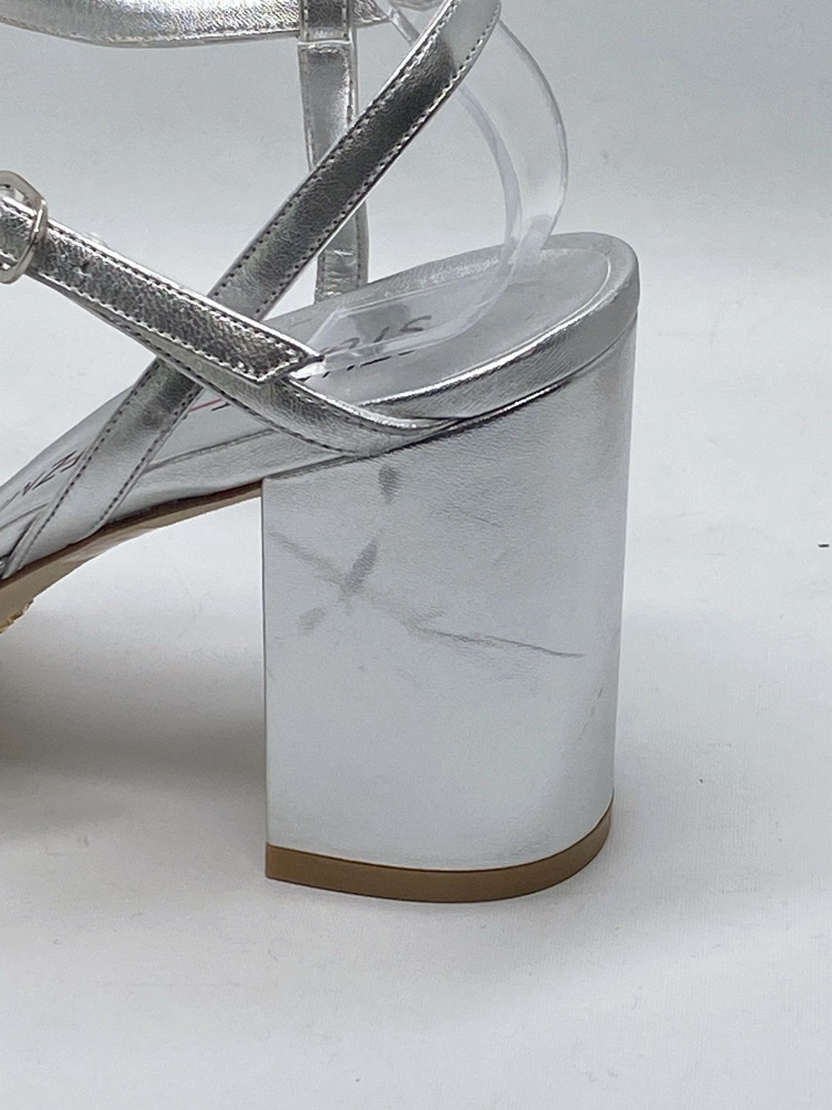 Stuart Weitzman Stuart Weitzman Metallic Leather Block-Heel Sandals size 9 Size US 9 / IT 39 - 8 Thumbnail