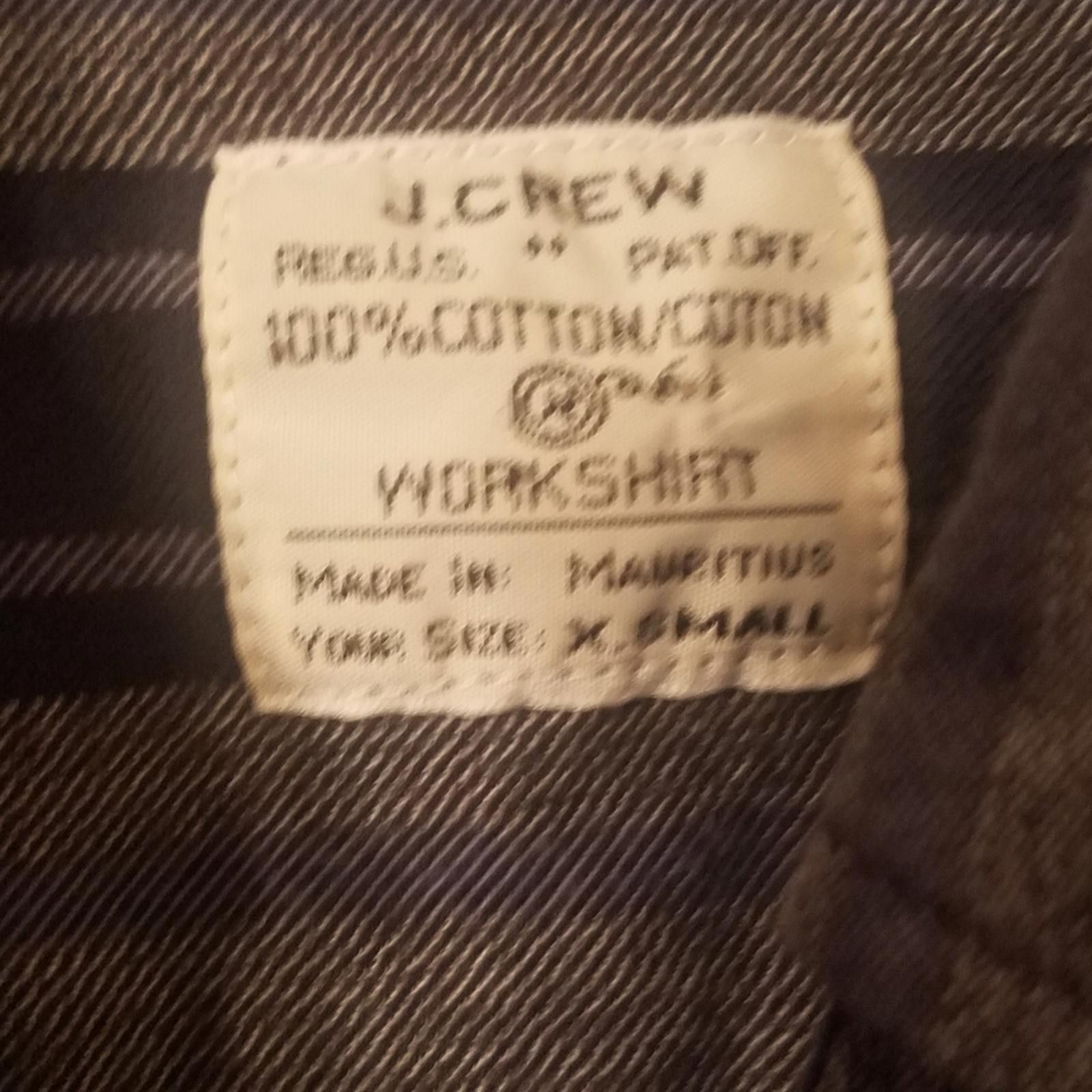 J.Crew J. Crew Navy and Gray Striped Workshirt XS Size US XS / EU 42 / 0 - 3 Thumbnail