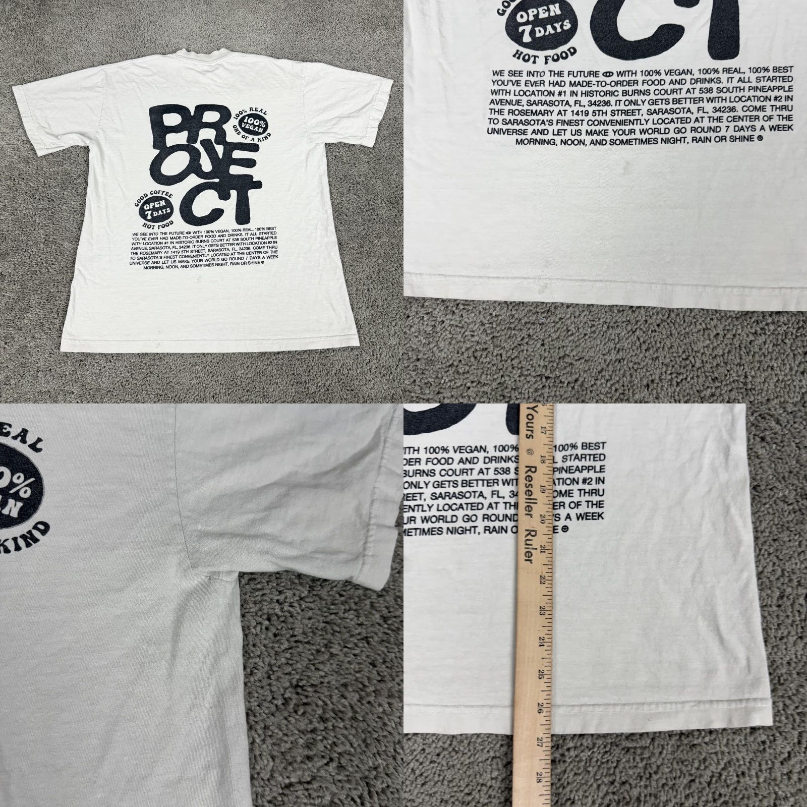 Los Angeles Apparel Los Angeles Apparel Shirt Mens Medium White Project Sarasota Vegan Graphic Tee Size US M / EU 48-50 / 2 - 8 Thumbnail