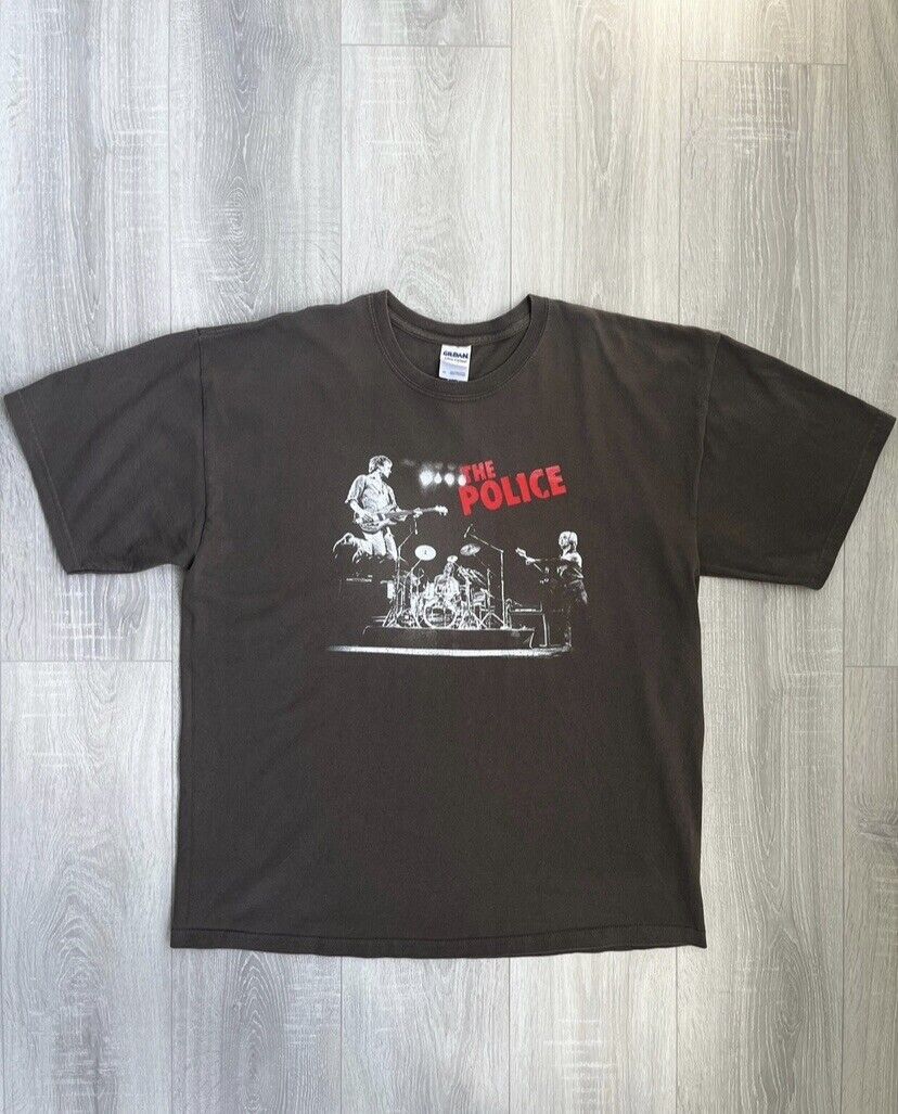 Band Tees The Police 2007/08 Tour T Shirt Big Print Logo Band Tees