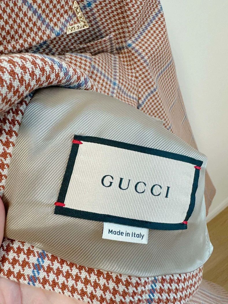 Gucci Gucci Thousand-bird checkered coat Size L / US 10 / IT 46 - 5 Thumbnail