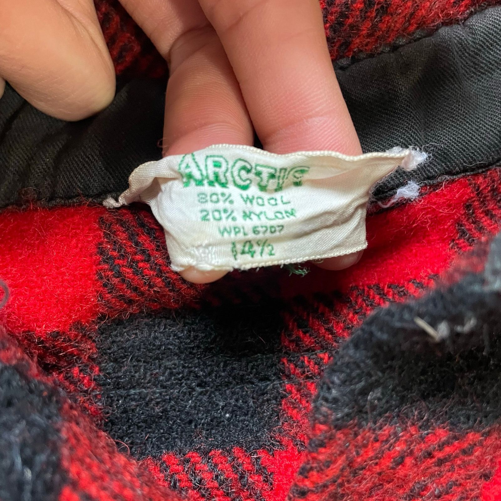 Vintage Arctic Wool Flannel Shirt Mens L Red Black Buffalo Plaid Size US L / EU 52-54 / 3 - 3 Thumbnail
