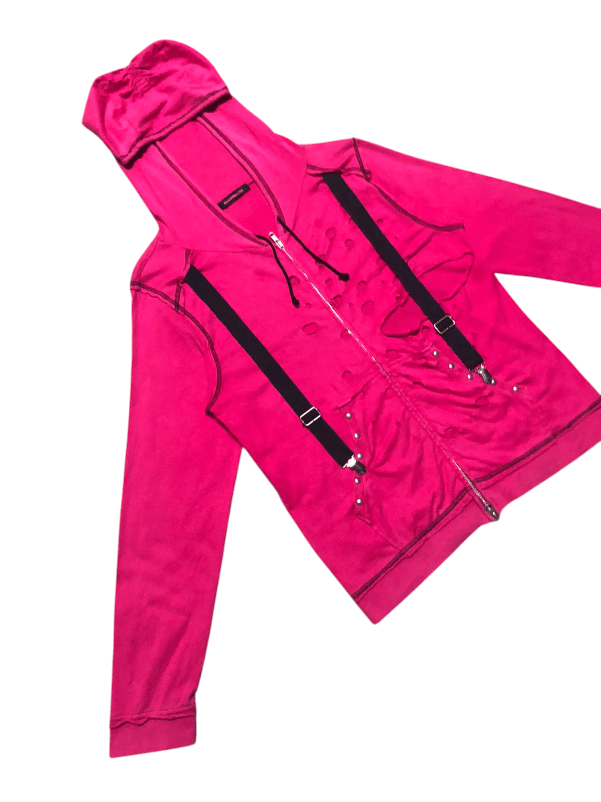 If Six Was Nine Algonquins PinkHoodie Zipper Seditionaries Style Distressed Size US M / EU 48-50 / 2 - 5 Thumbnail