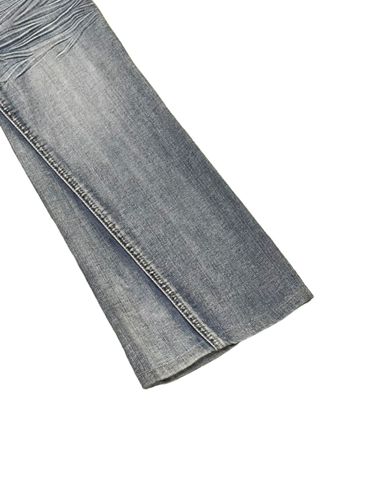 Japanese Brand Flare Jeans Michel Klein Distres Low Rise Boot Cut 8🟦6 Size US 31 - 15 Thumbnail